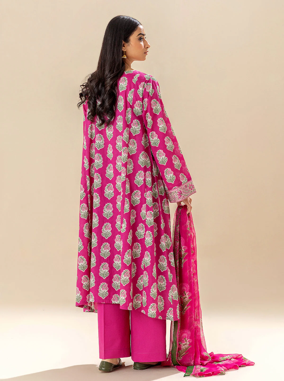 3 PIECE PRINTED LAWN SUIT - SERENE PINKS (UNSTITCHED) - Image 5