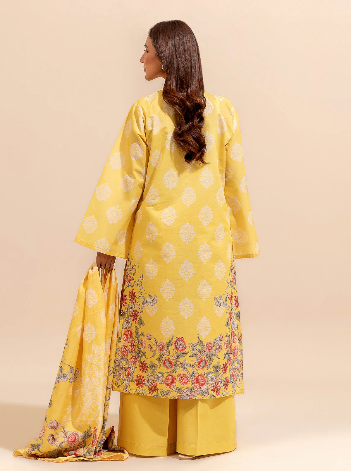 2 PIECE PRINTED LAWN SUIT-HUE MYSTERY (UNSTITCHED) - Image 4