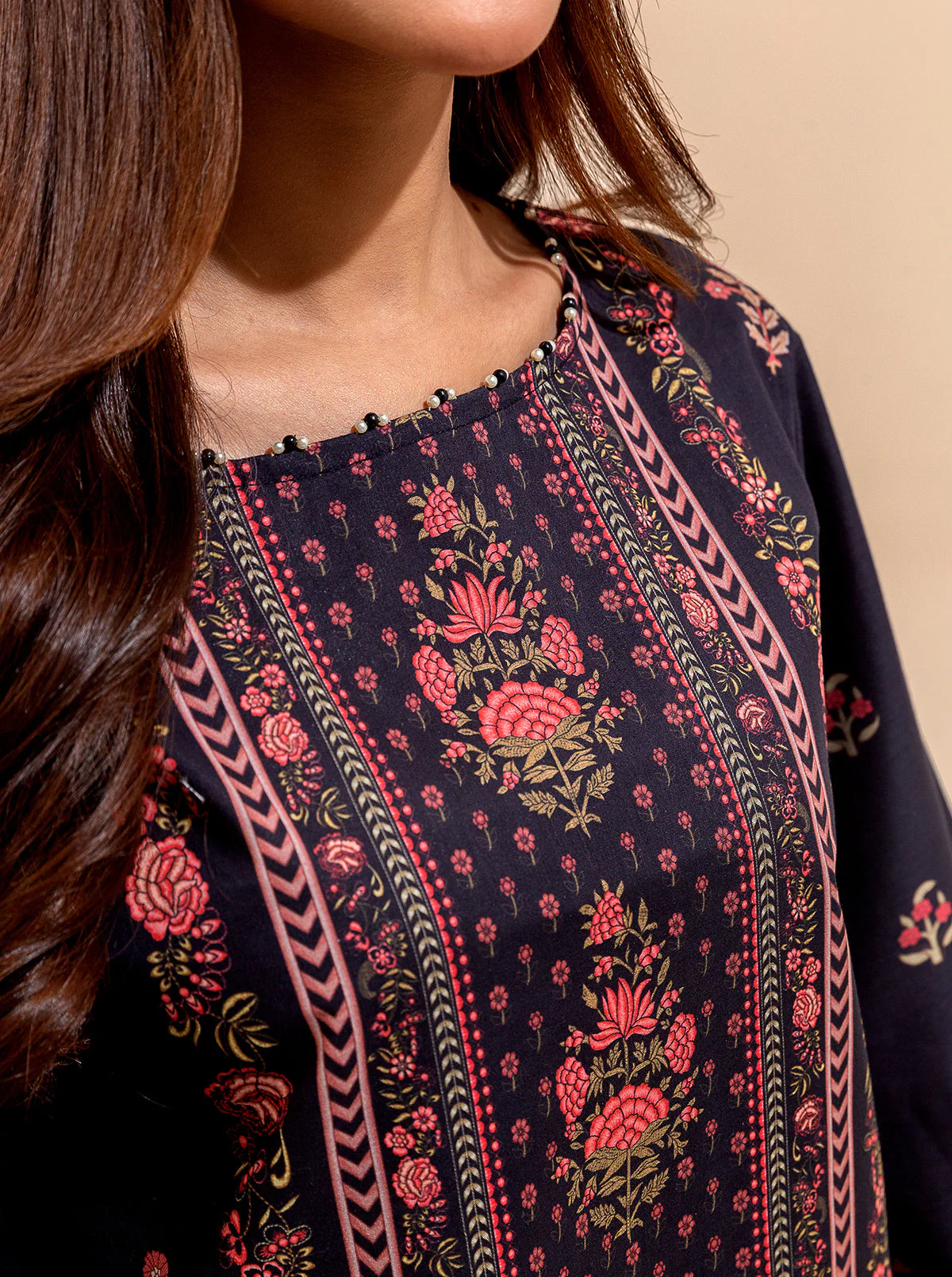 2 PIECE PRINTED LAWN SUIT-REGAL WAYS (UNSTITCHED) - Image 5