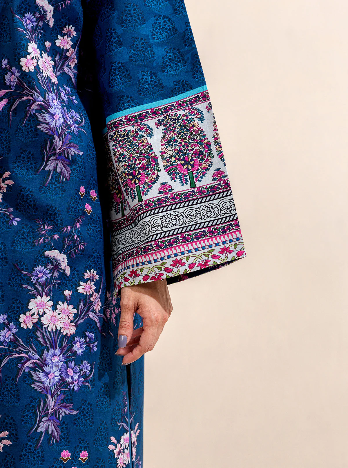 3 PIECE PRINTED LAWN-MIDNIGHT BISMUTH (UNSTITCHED) - Image 6