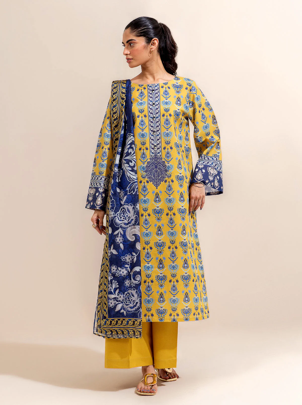 3 PIECE PRINTED LAWN-?ZNIK SENSE (UNSTITCHED) - Image 2
