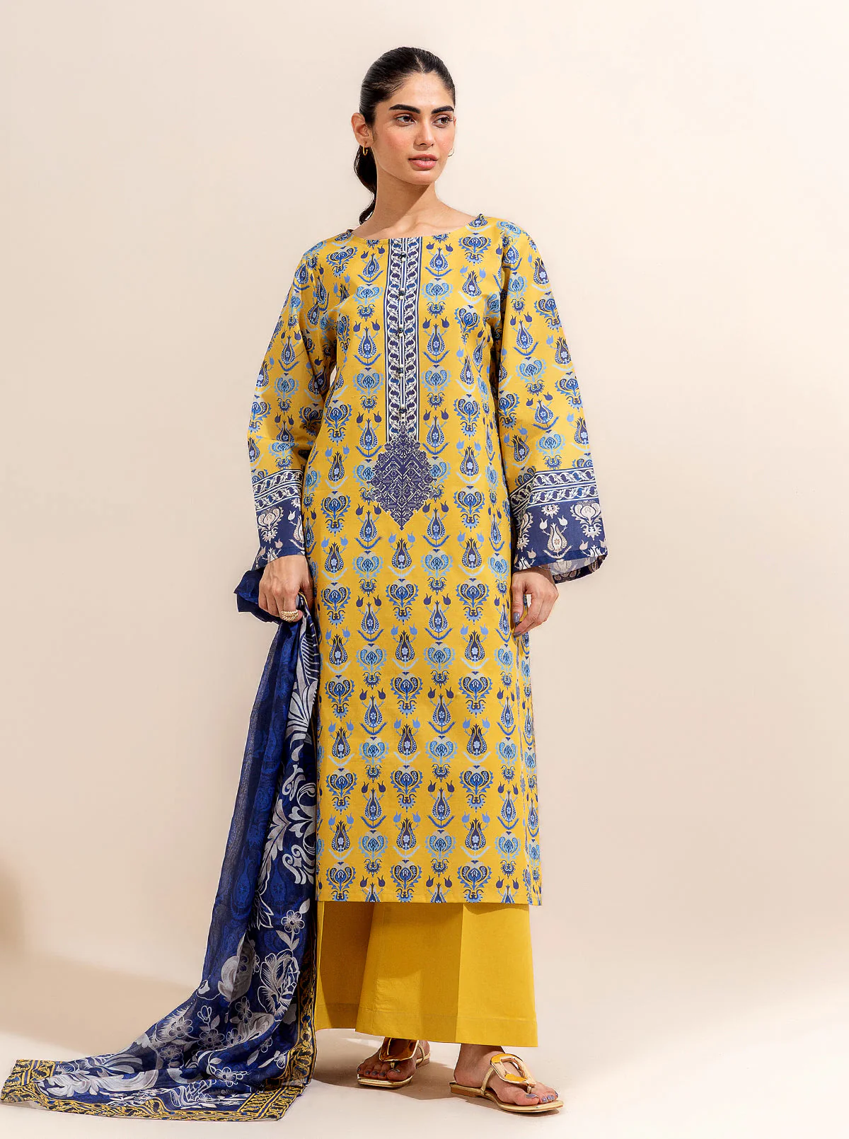 3 PIECE PRINTED LAWN-?ZNIK SENSE (UNSTITCHED) - Image 3