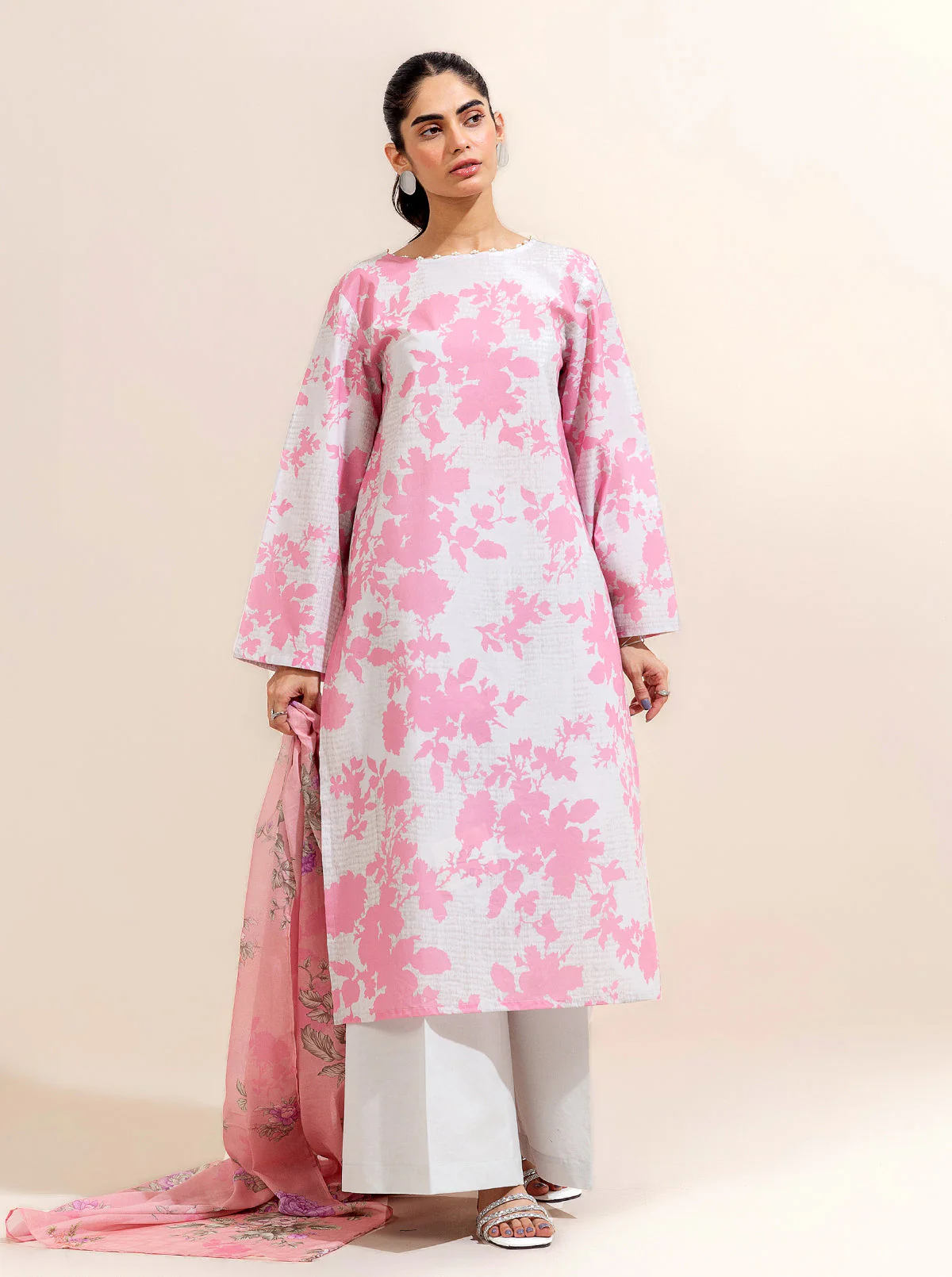 3 PIECE PRINTED LAWN-BLUSH BLOSSOM (UNSTITCHED) - Image 5
