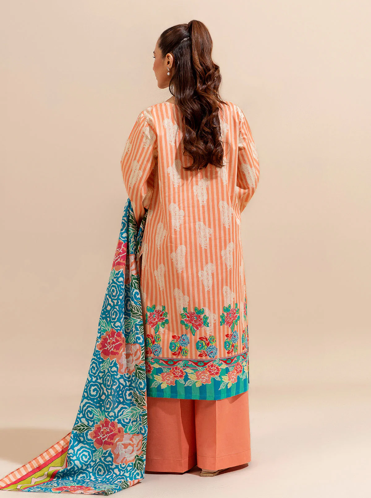3 PIECE PRINTED LAWN SUIT-POP PARTY (UNSTITCHED) - Image 4