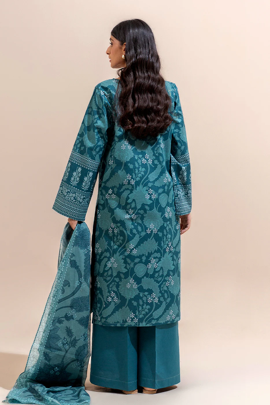 2 PIECE PRINTED LAWN SUIT-EMERALD SPELL (UNSTITCHED) - Image 4