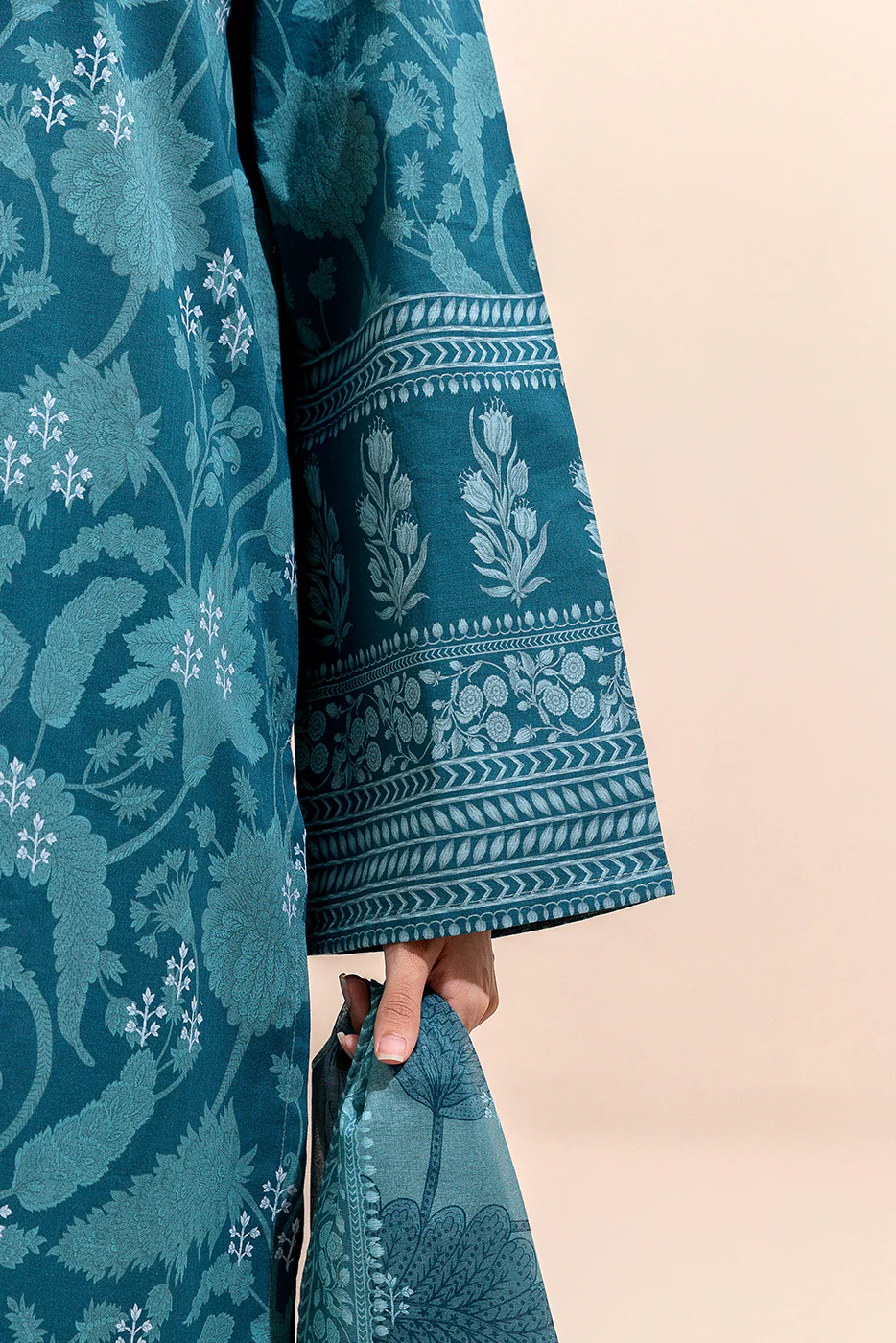 2 PIECE PRINTED LAWN SUIT-EMERALD SPELL (UNSTITCHED) - Image 6