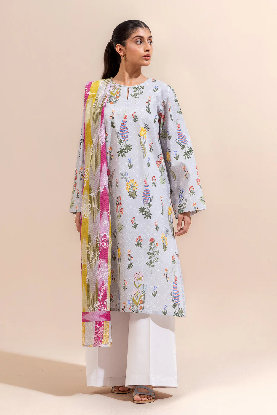 2 PIECE PRINTED LAWN SUIT-MARIGOLD MAGIC (UNSTITCHED) - Image 2