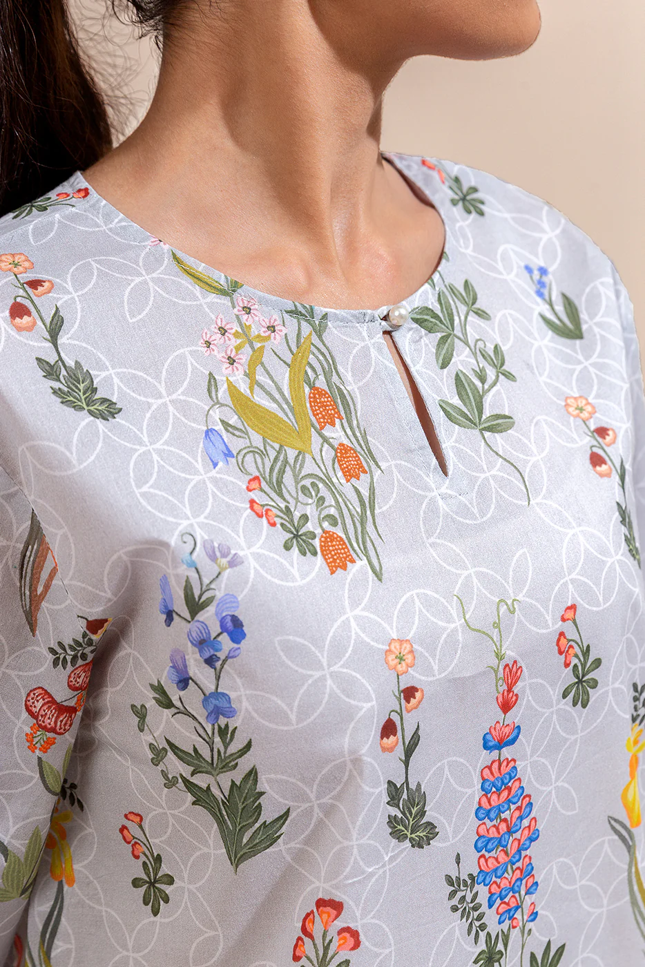 2 PIECE PRINTED LAWN SUIT-MARIGOLD MAGIC (UNSTITCHED) - Image 5