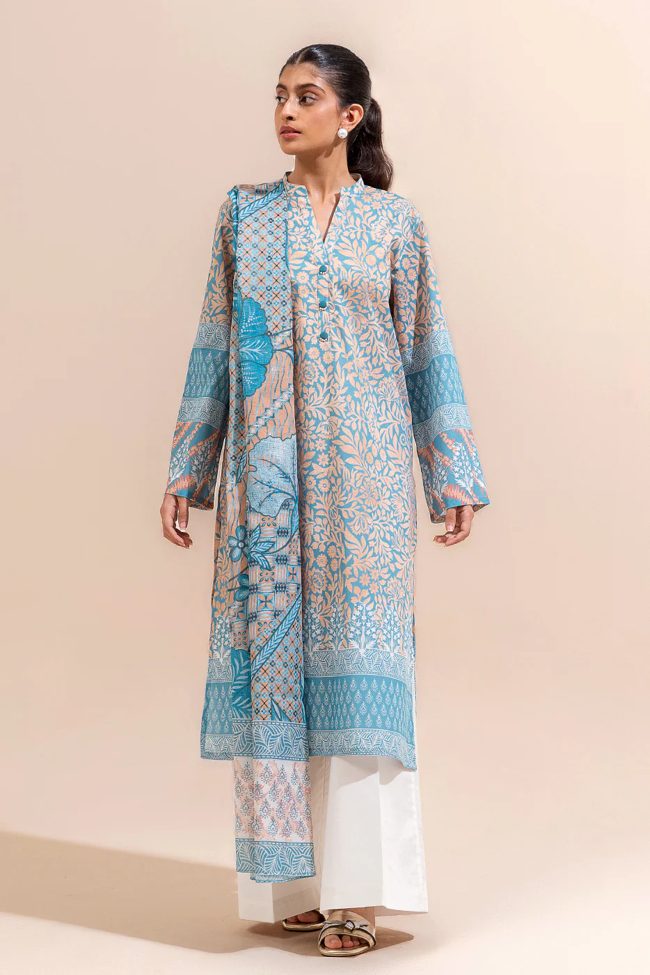 2 PIECE PRINTED LAWN SUIT-SEAMLESS SEASON (UNSTITCHED) - Image 2
