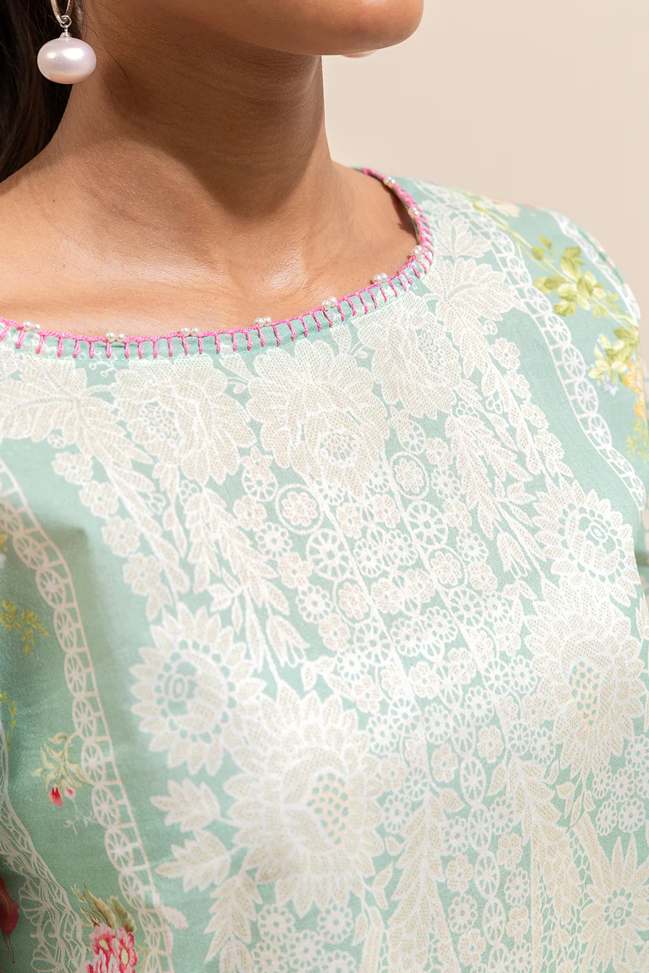 3 PIECE PRINTED LAWN SUIT-LAUREL LIGHT (UNSTITCHED) - Image 3