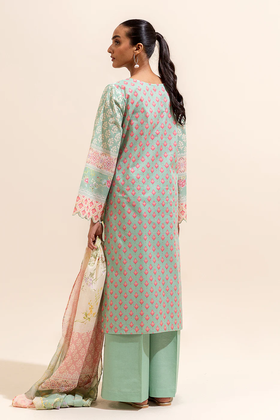 3 PIECE PRINTED LAWN SUIT-LAUREL LIGHT (UNSTITCHED) - Image 5