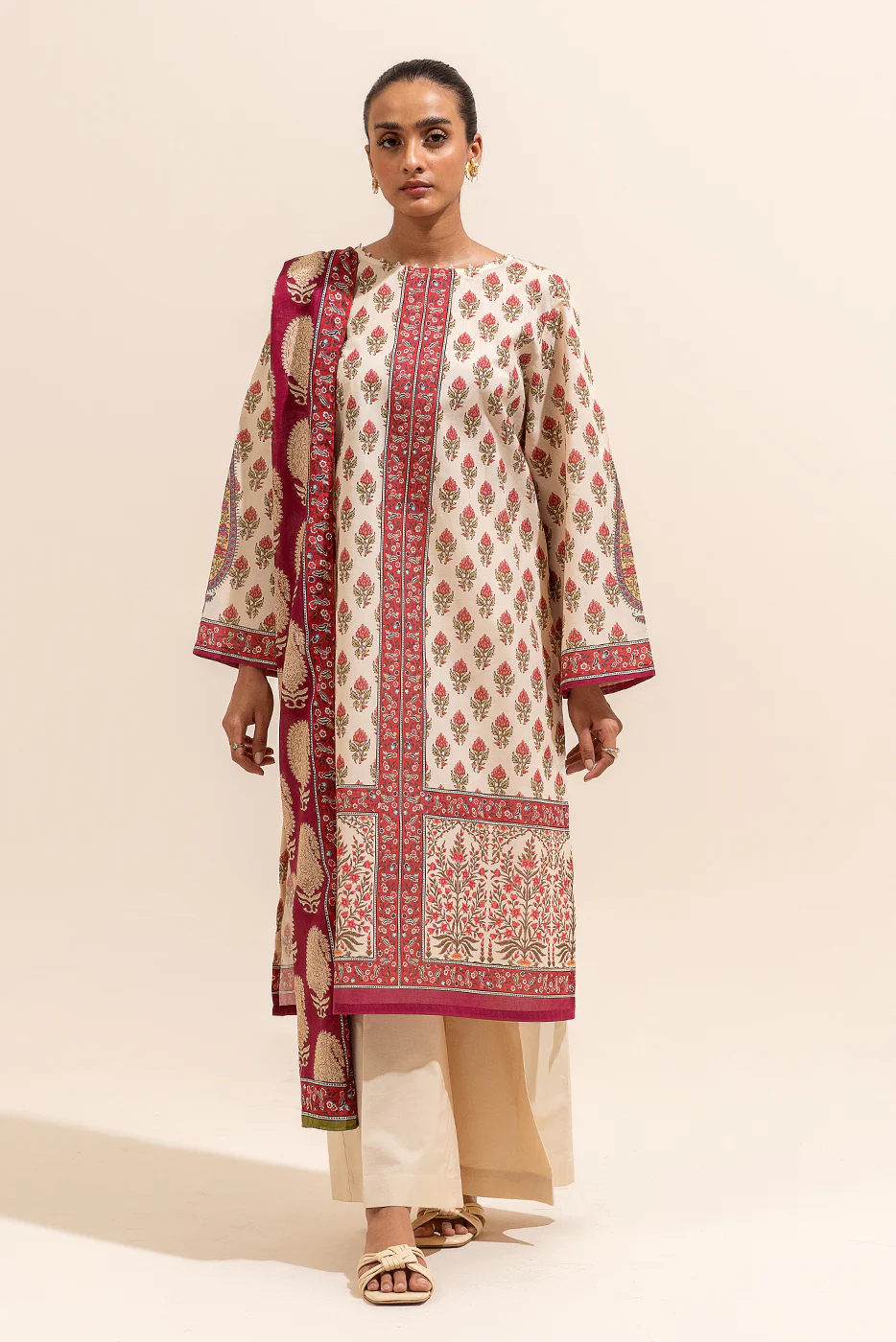 3 PIECE PRINTED LAWN SUIT-TIMELESS TRANCE (UNSTITCHED) - Image 2