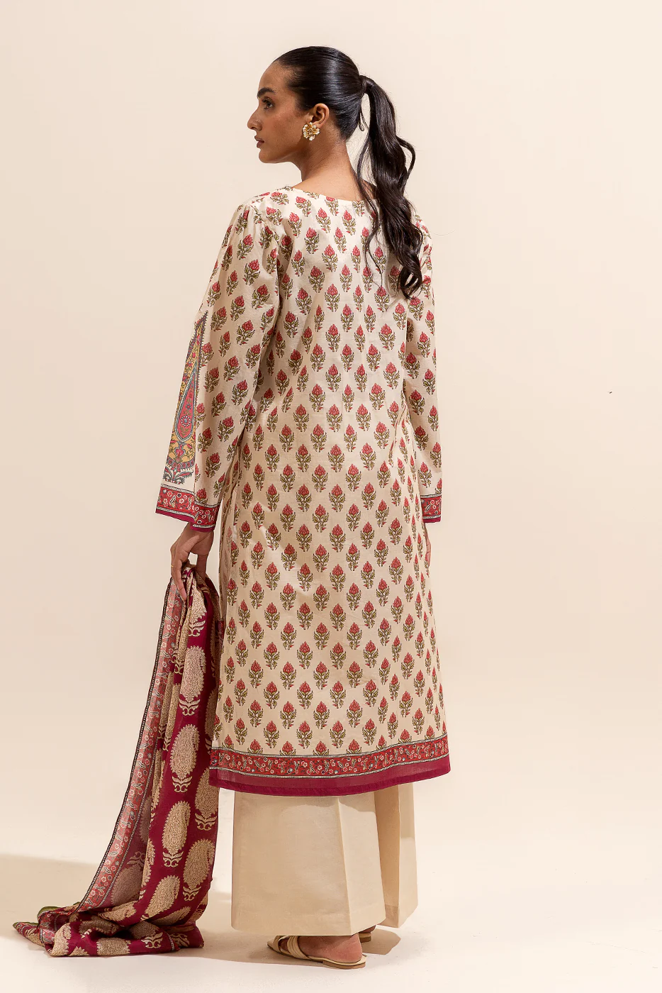 3 PIECE PRINTED LAWN SUIT-TIMELESS TRANCE (UNSTITCHED) - Image 3