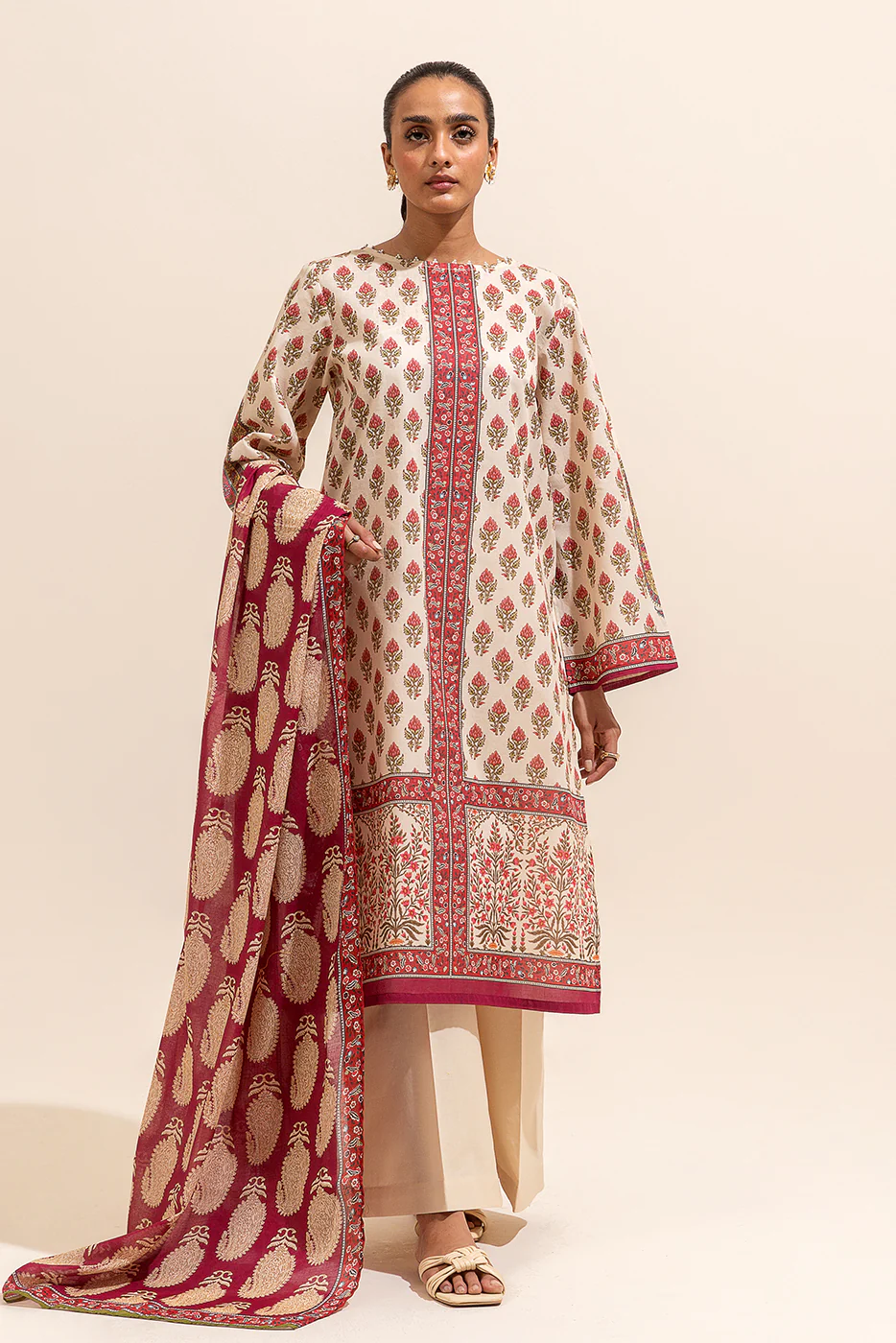 3 PIECE PRINTED LAWN SUIT-TIMELESS TRANCE (UNSTITCHED) - Image 5