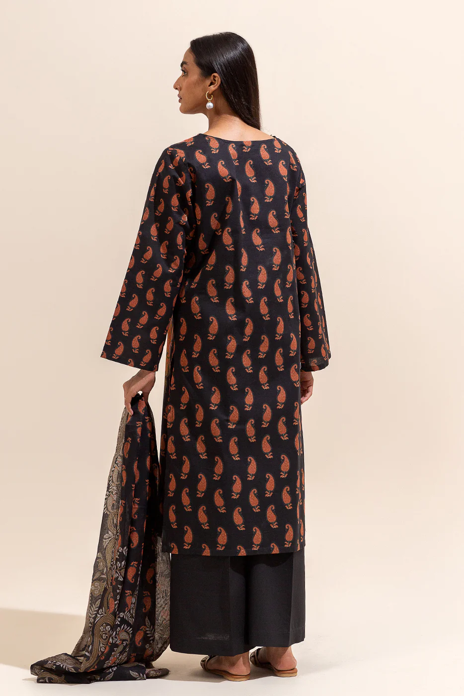 3 PIECE PRINTED LAWN SUIT-MYSTIQUE SUNSET (UNSTITCHED) - Image 2