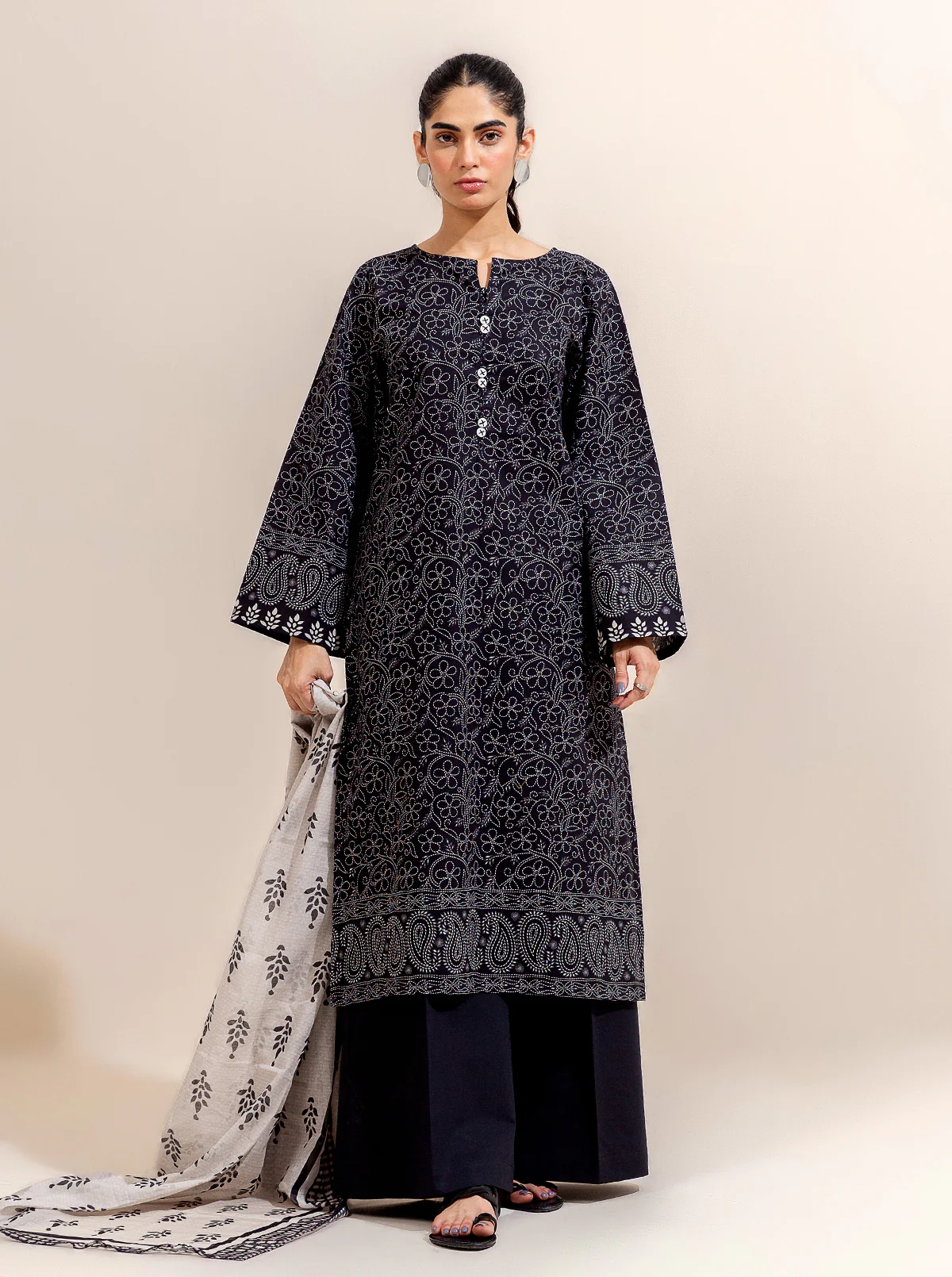 2 PIECE PRINTED LAWN SUIT-MYSTERY STITCH (UNSTITCHED) - Image 3