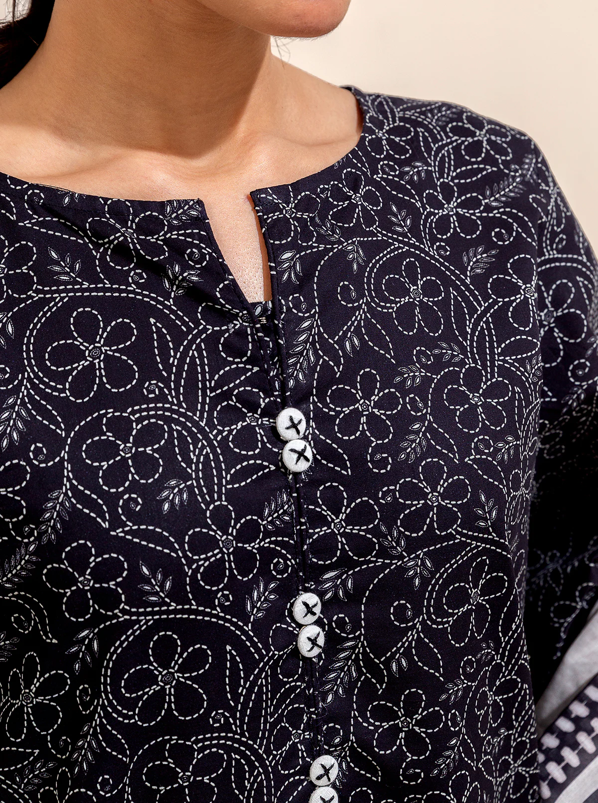 2 PIECE PRINTED LAWN SUIT-MYSTERY STITCH (UNSTITCHED) - Image 5