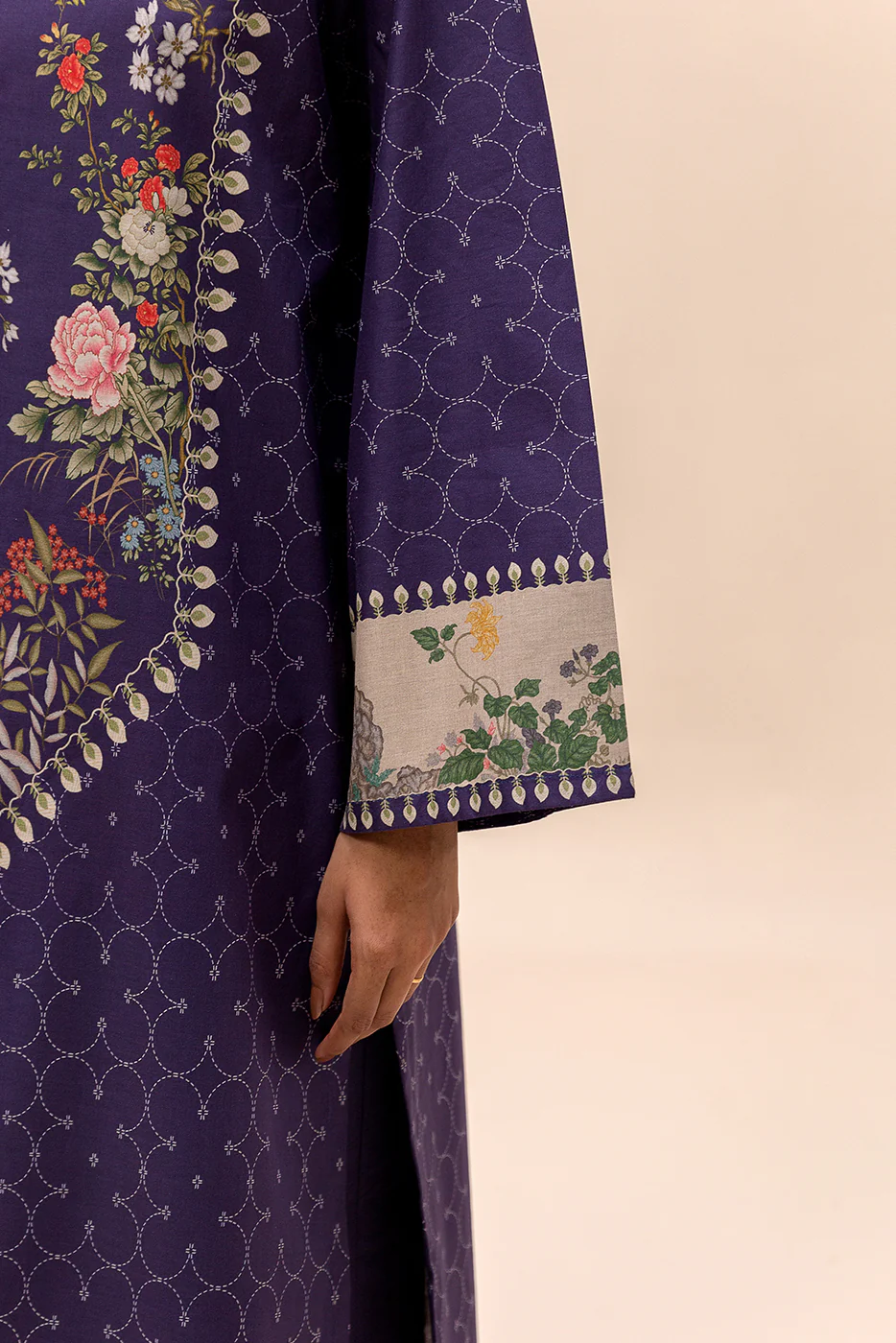 2 PIECE PRINTED LAWN SUIT-CLIFF BREEZE (UNSTITCHED) - Image 5