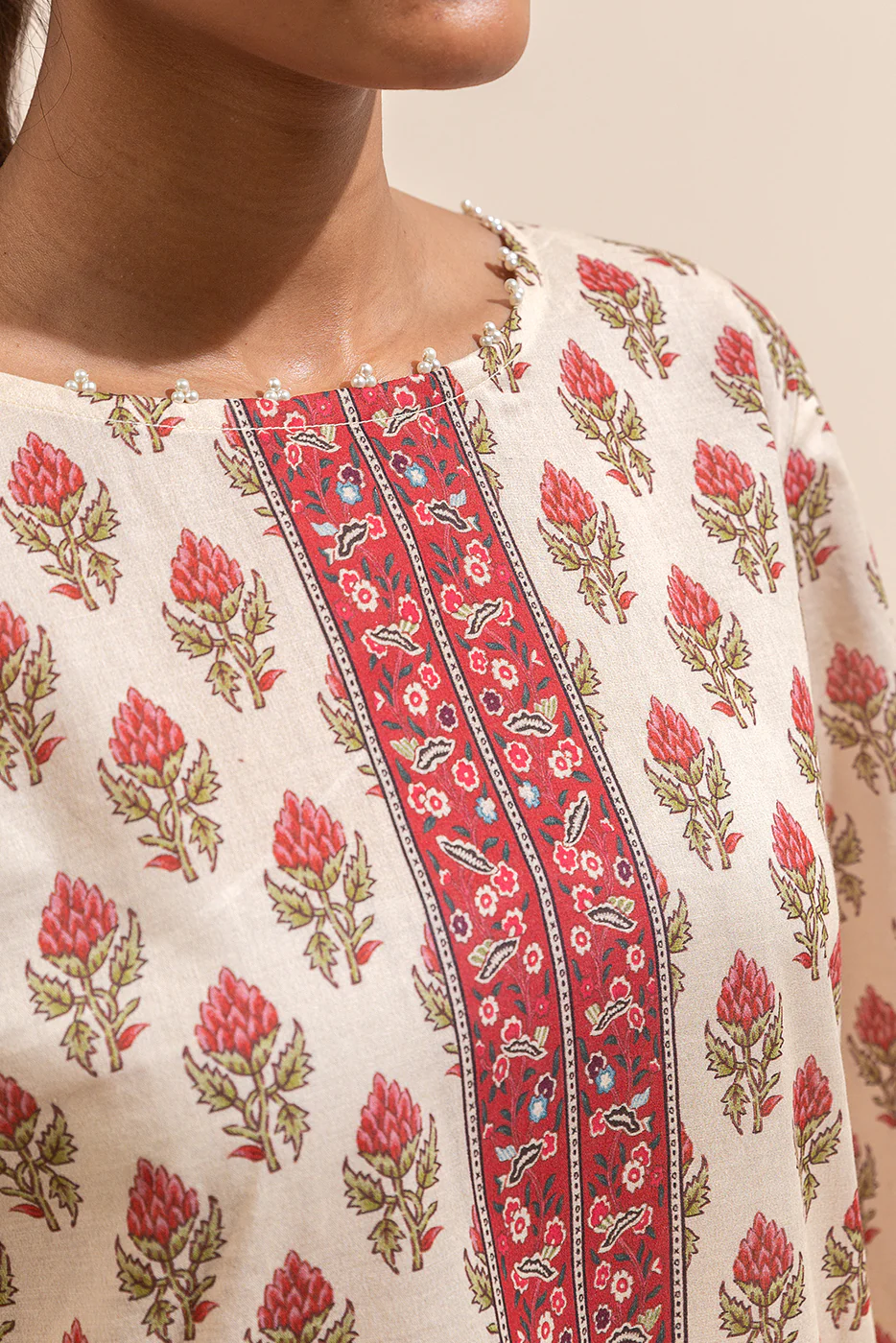 2 PIECE PRINTED LAWN SUIT-TIMELESS TRANCE (UNSTITCHED) - Image 6