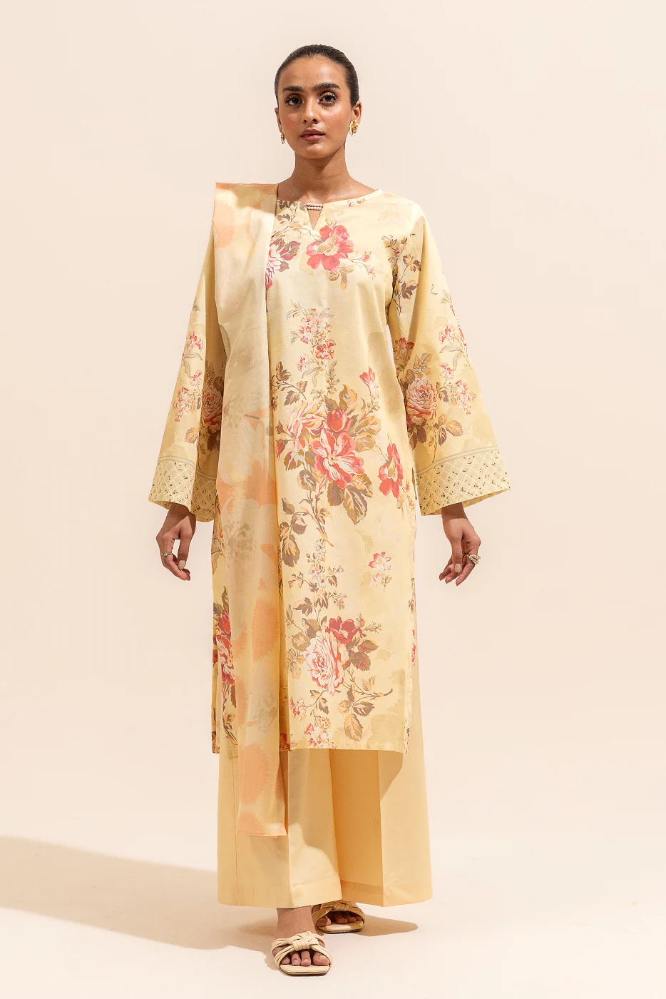2 PIECE PRINTED LAWN SUIT-VINTAGE VEIL (UNSTITCHED) - Image 6