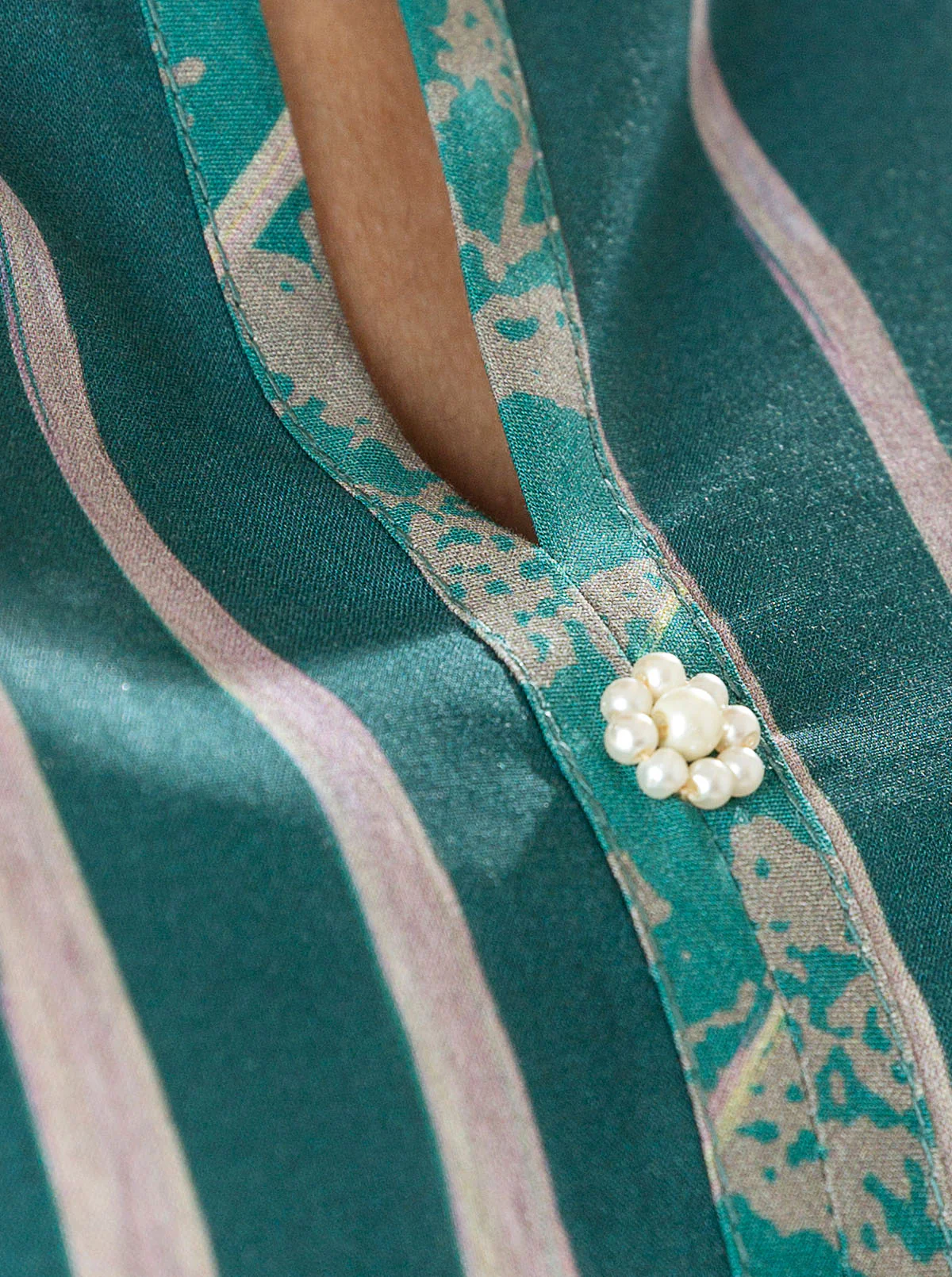 1 PIECE - PRINTED LAWN SHIRT - TEAL QUARTZ - Image 3