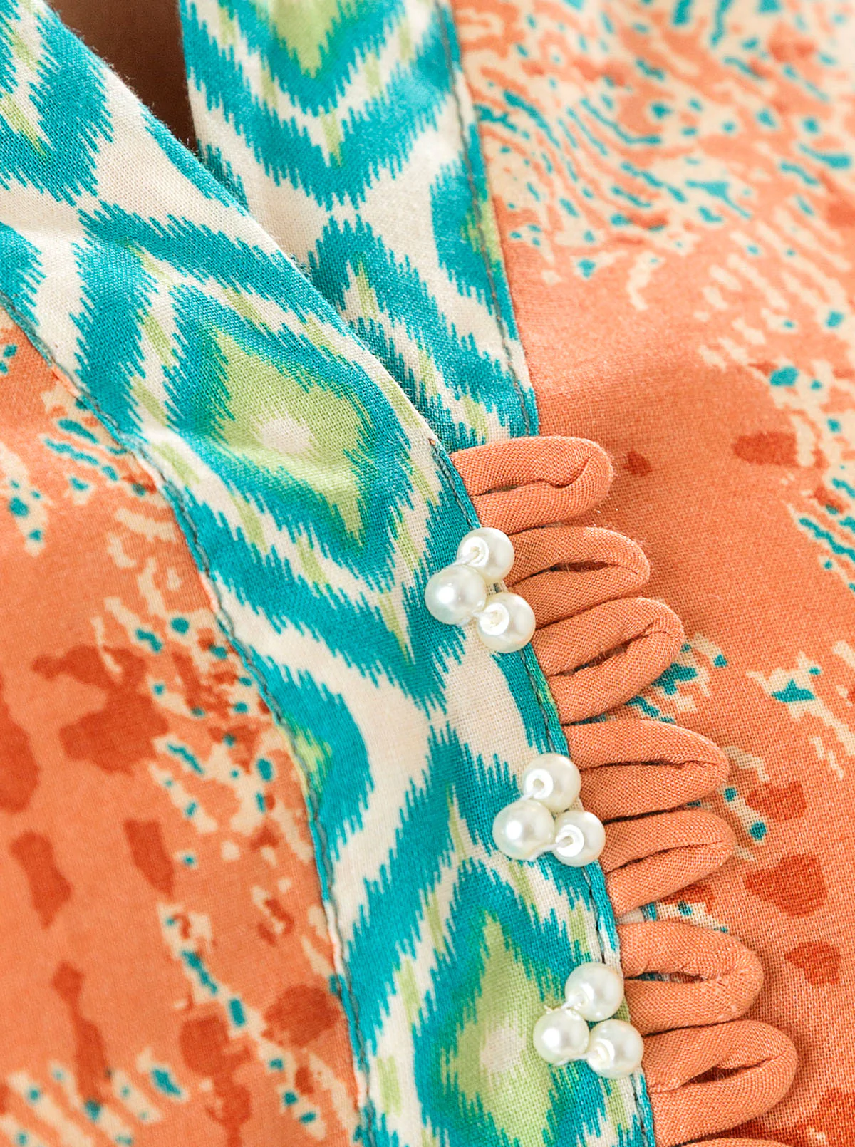 2 PIECE - PRINTED LAWN SUIT - AMBER TONES - Image 3