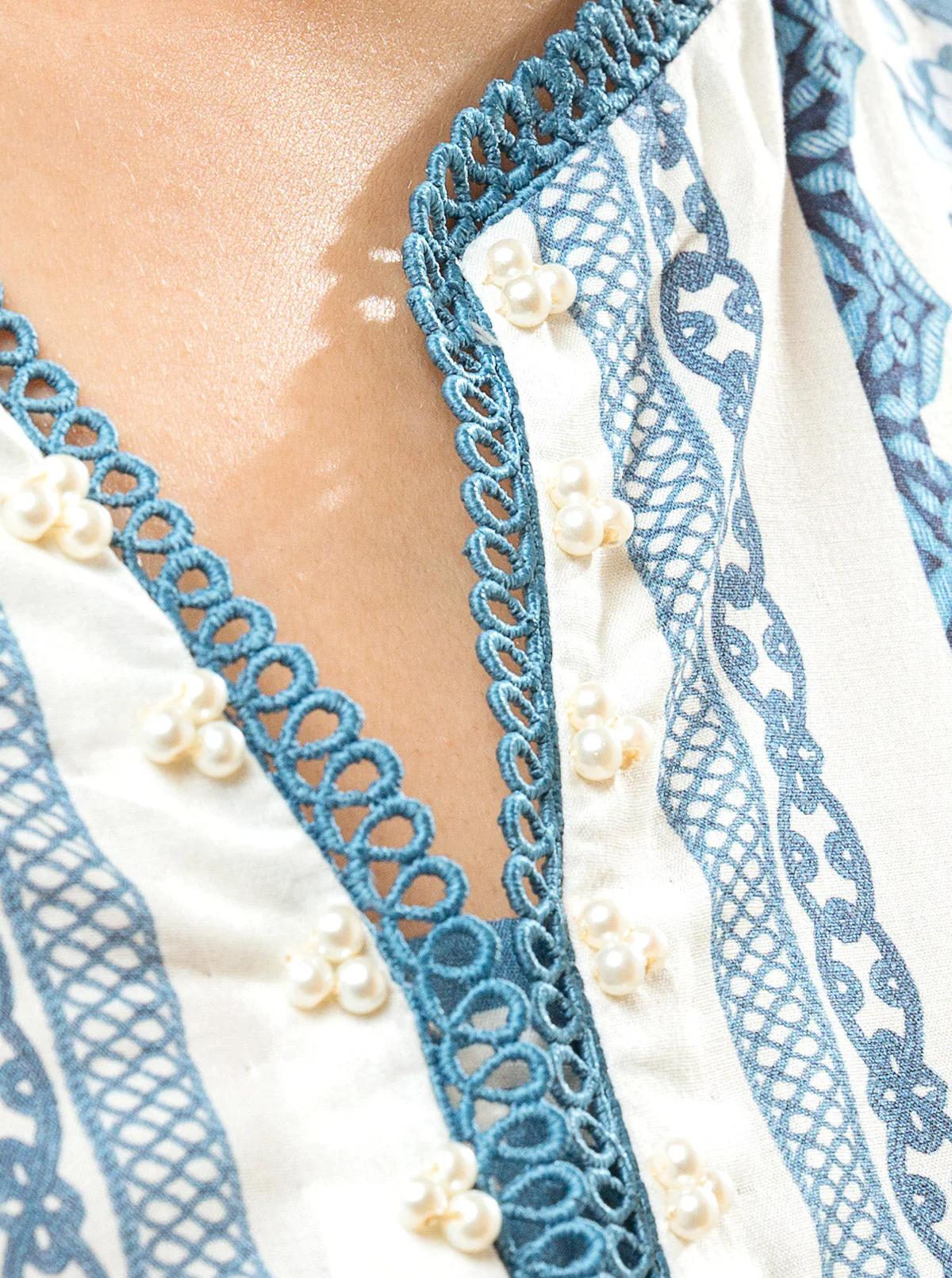 2 PIECE - PRINTED LAWN SUIT - CERULEAN OPAL - Image 3