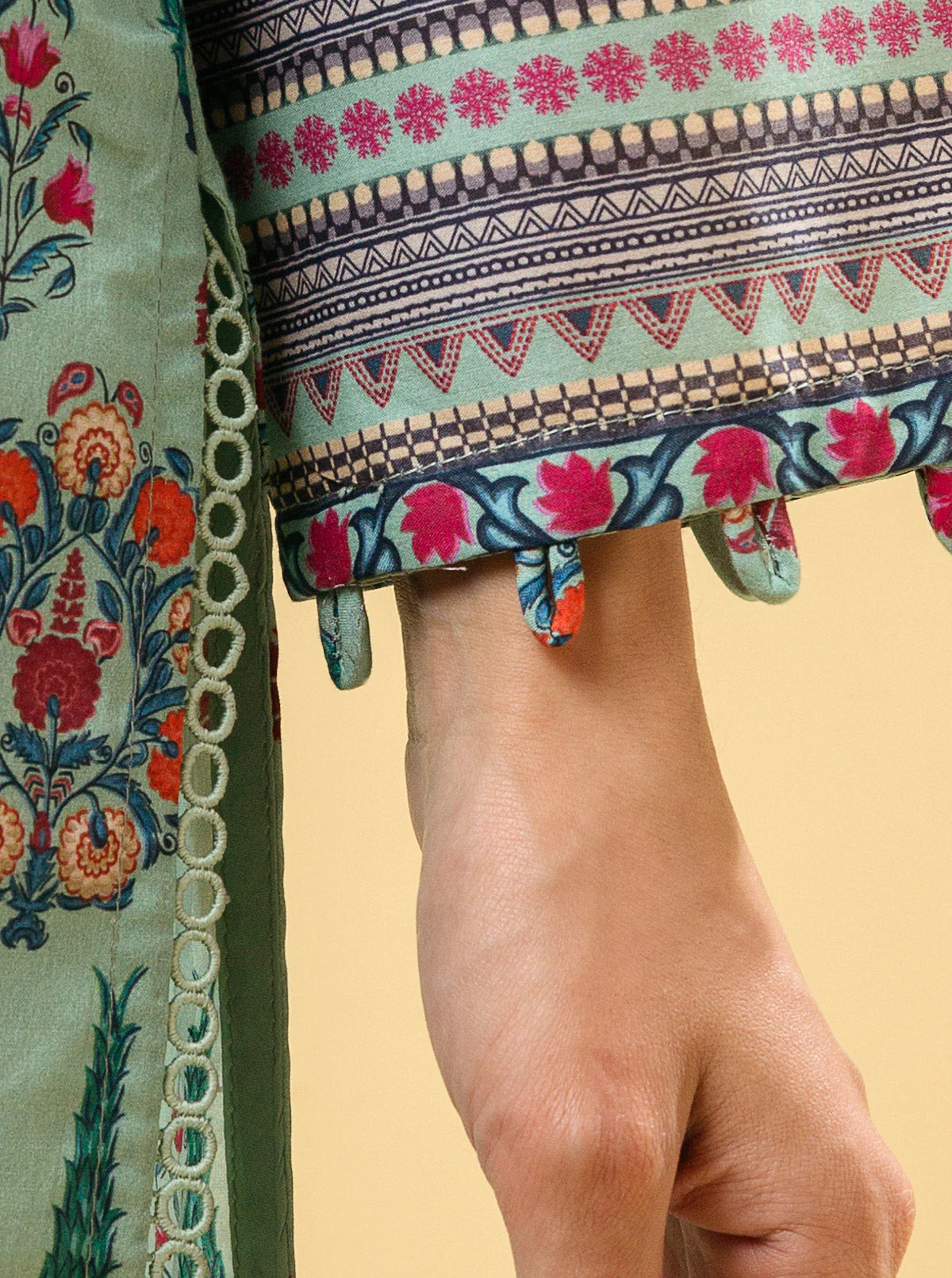 2 PIECE - PRINTED LAWN SUIT - JEWEL GLEAM - Image 4