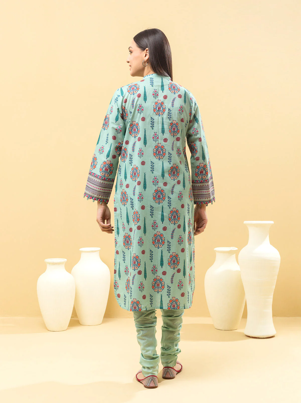 2 PIECE - PRINTED LAWN SUIT - JEWEL GLEAM - Image 5