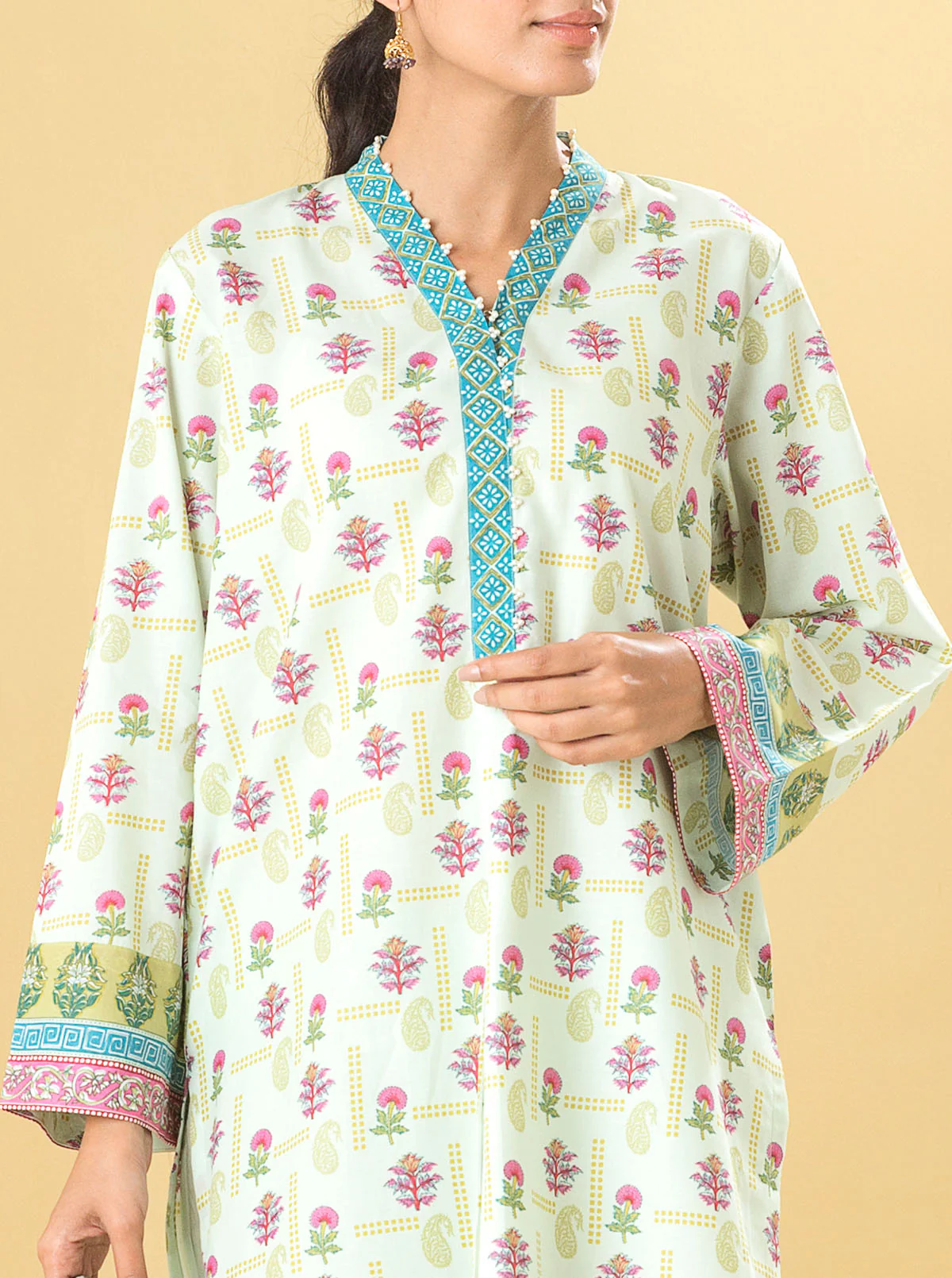 2 PIECE - PRINTED LAWN SUIT - MISTY HINT - Image 4