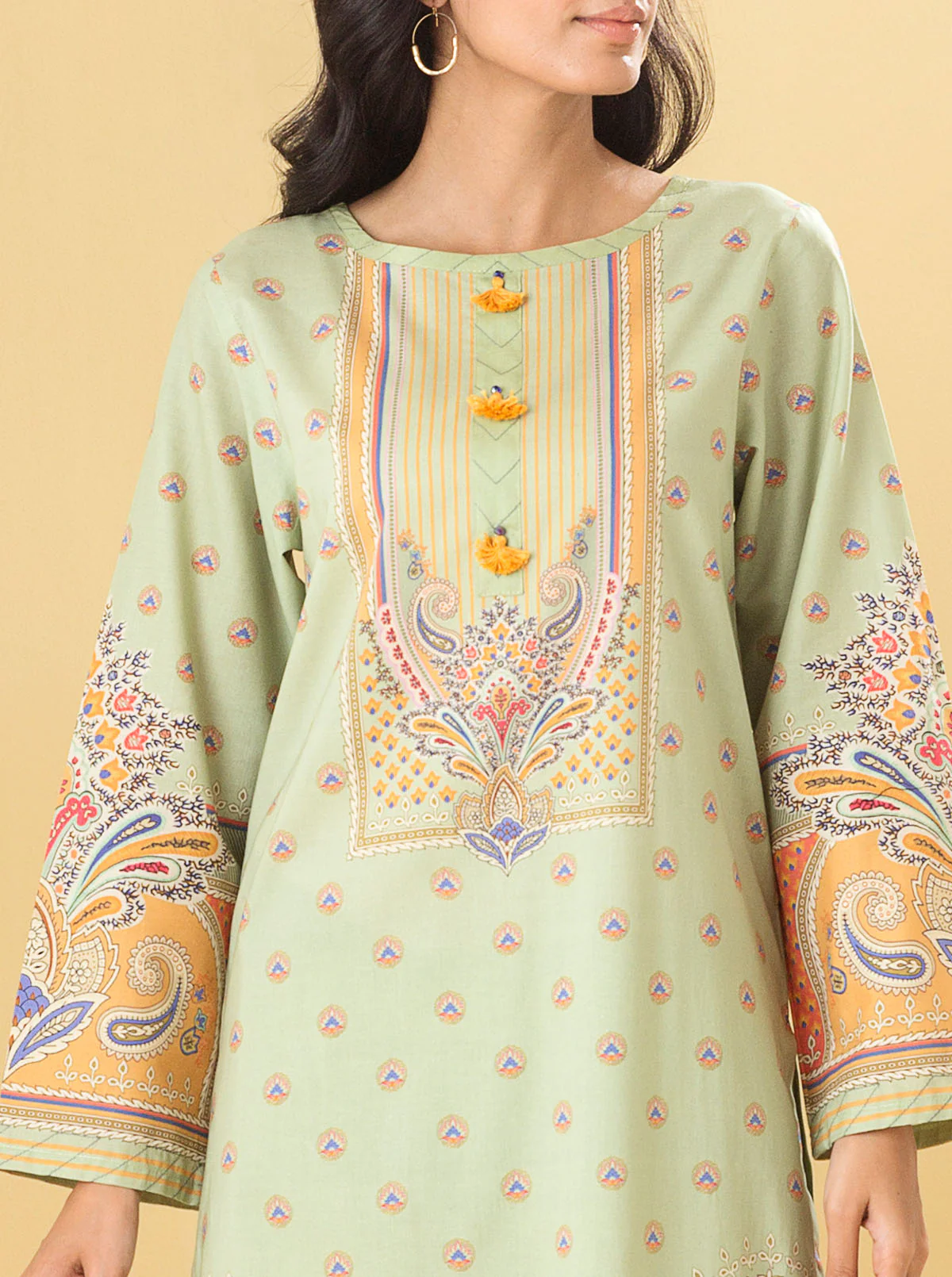 3 PIECE - PRINTED LAWN SUIT - MINTY BREEZE - Image 5