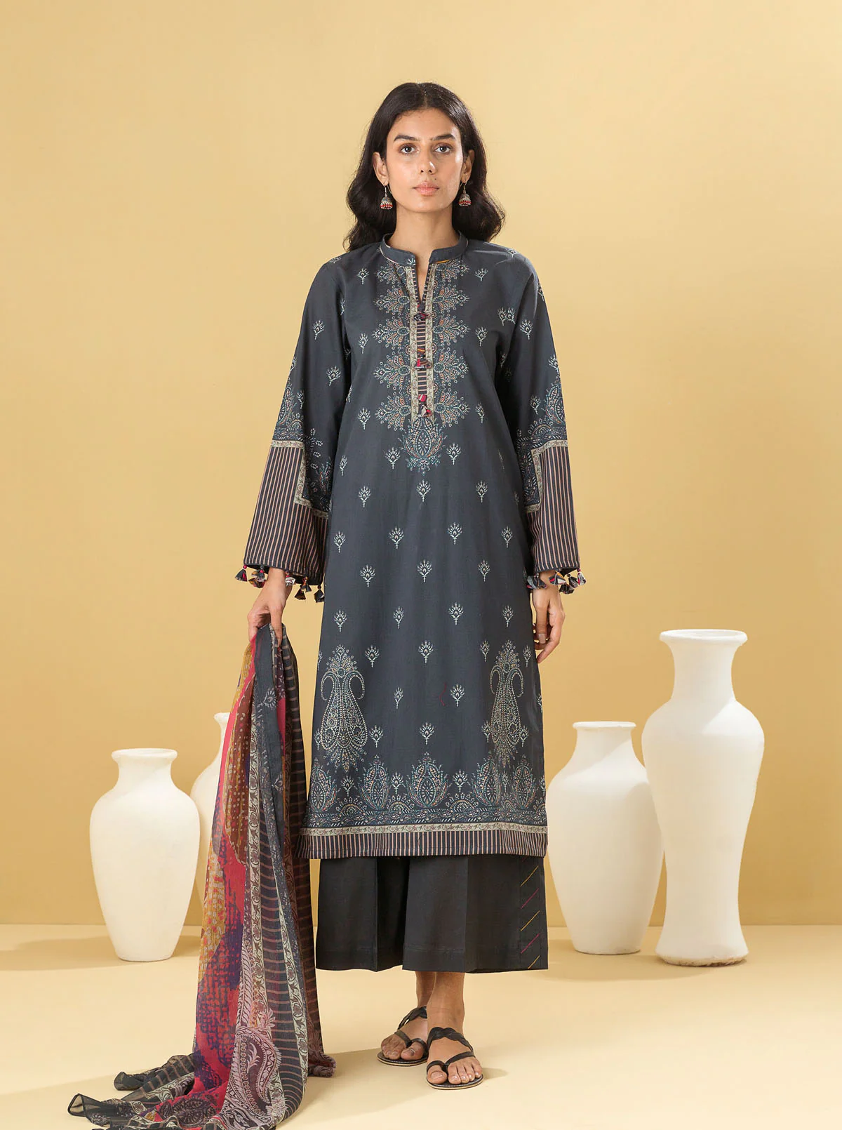 3 PIECE - PRINTED LAWN SUIT - MYSTIQUE MUSE - Image 3