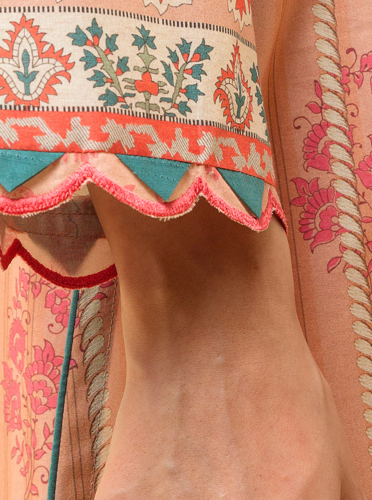 3 PIECE - PRINTED LAWN SUIT - PEACHY BLUSH - Image 6