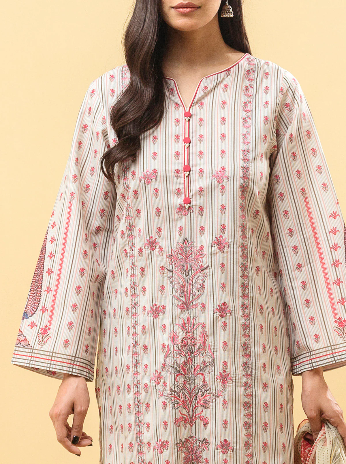 3 PIECE - EMBROIDERED LAWN SUIT - MELLIFLUOUS MELODY - Image 5