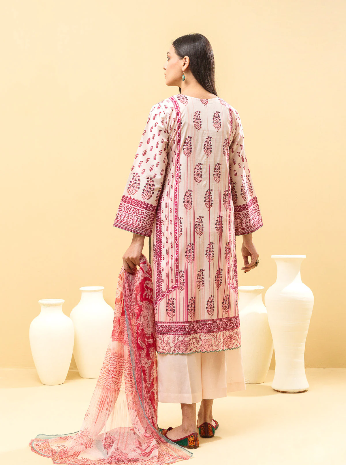 3 PIECE - EMBROIDERED LAWN SUIT - DEWY PEARL - Image 6