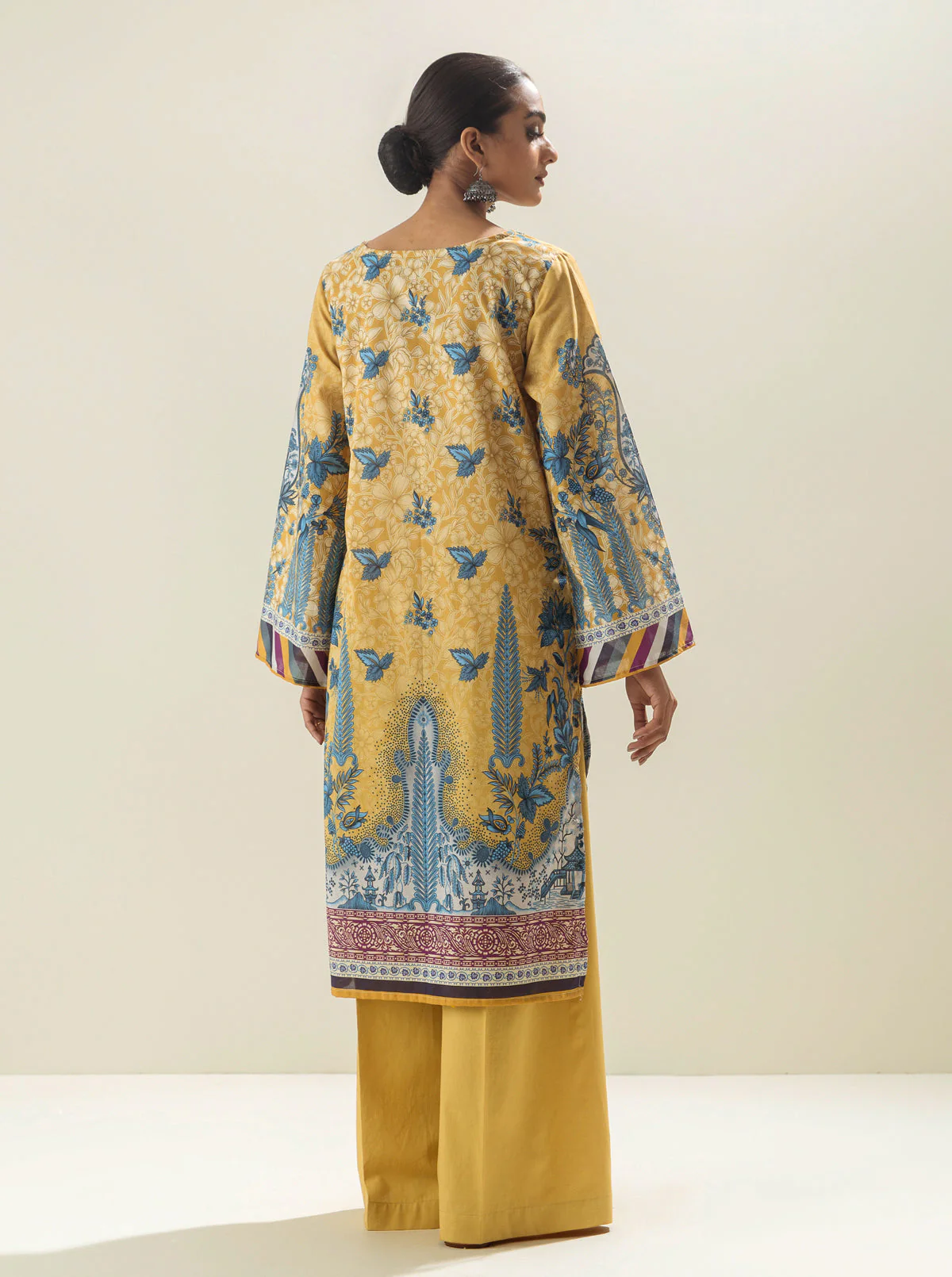 1 PIECE - PRINTED LAWN SHIRT - DESERT MIRAGE - Image 2