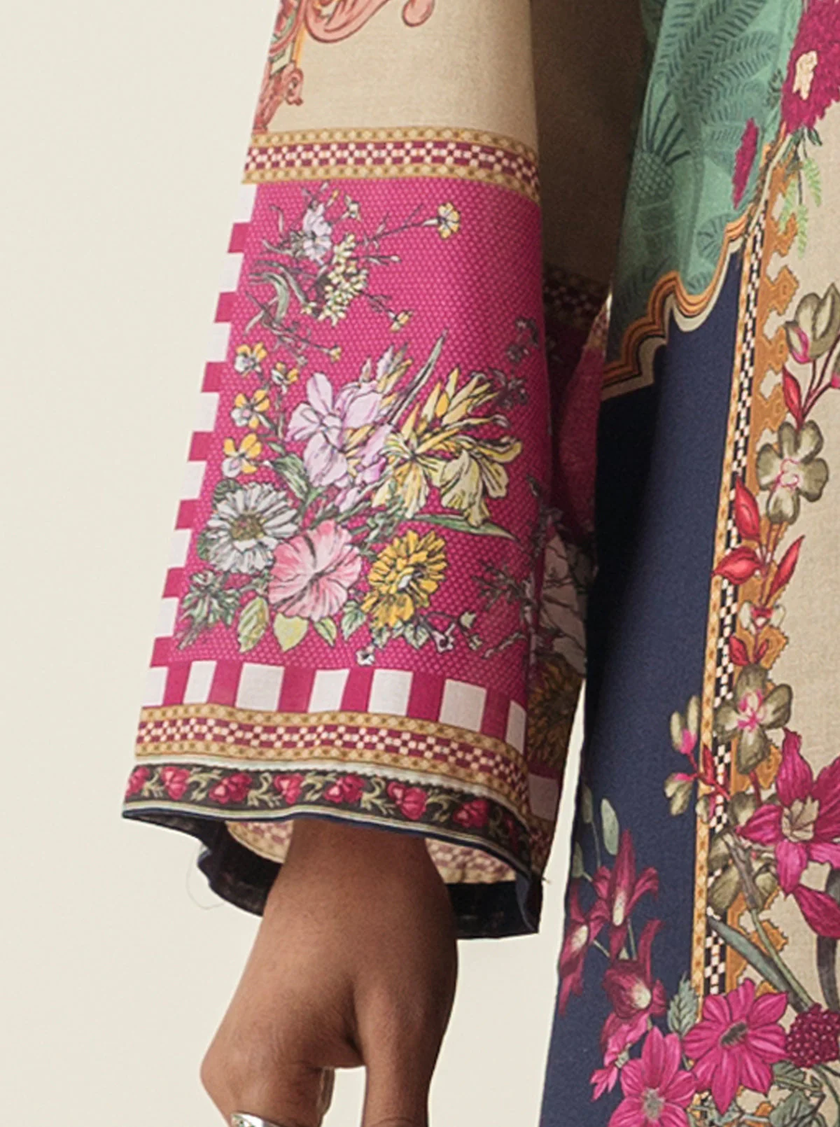 1 PIECE - PRINTED LAWN SHIRT - VIVID ORIGINS - Image 3