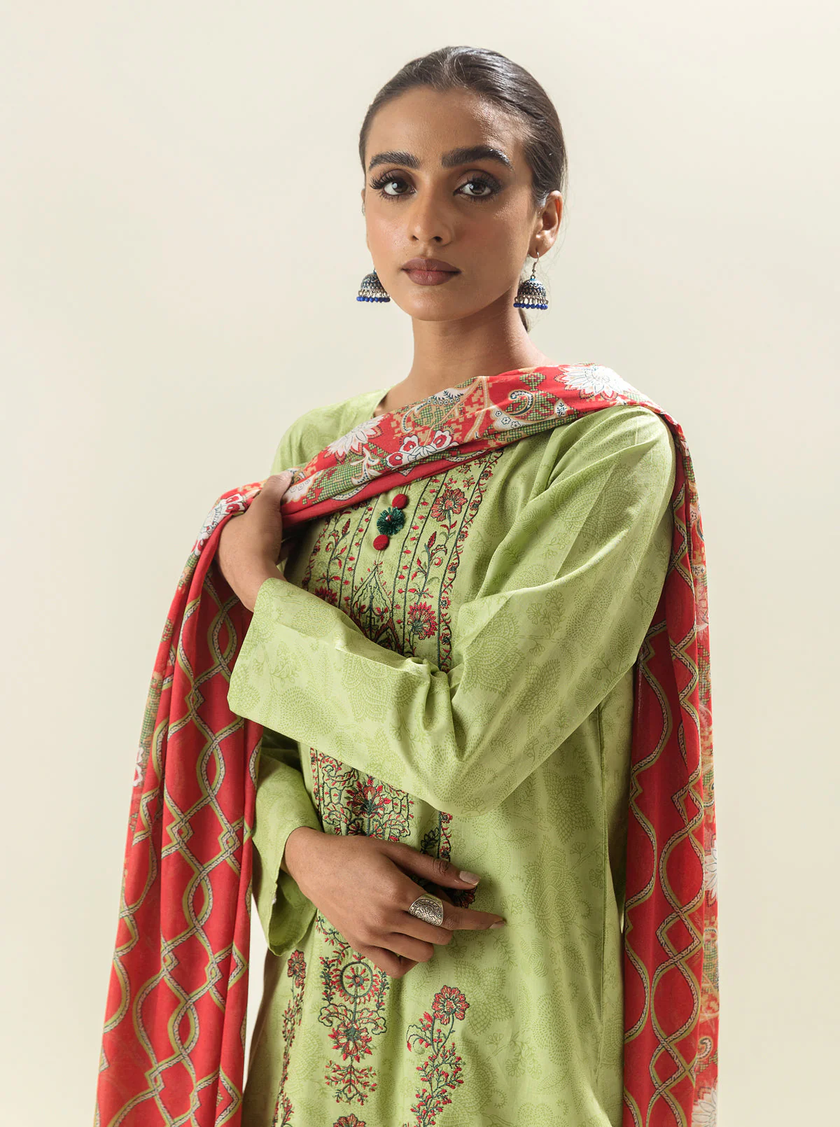 2 PIECE - EMBROIDERED LAWN SUIT - YOUTHFUL VIBRANCY - Image 2