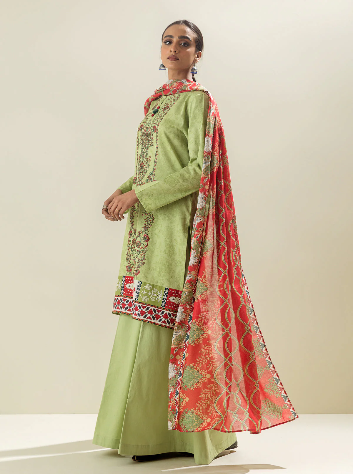 2 PIECE - EMBROIDERED LAWN SUIT - YOUTHFUL VIBRANCY - Image 3
