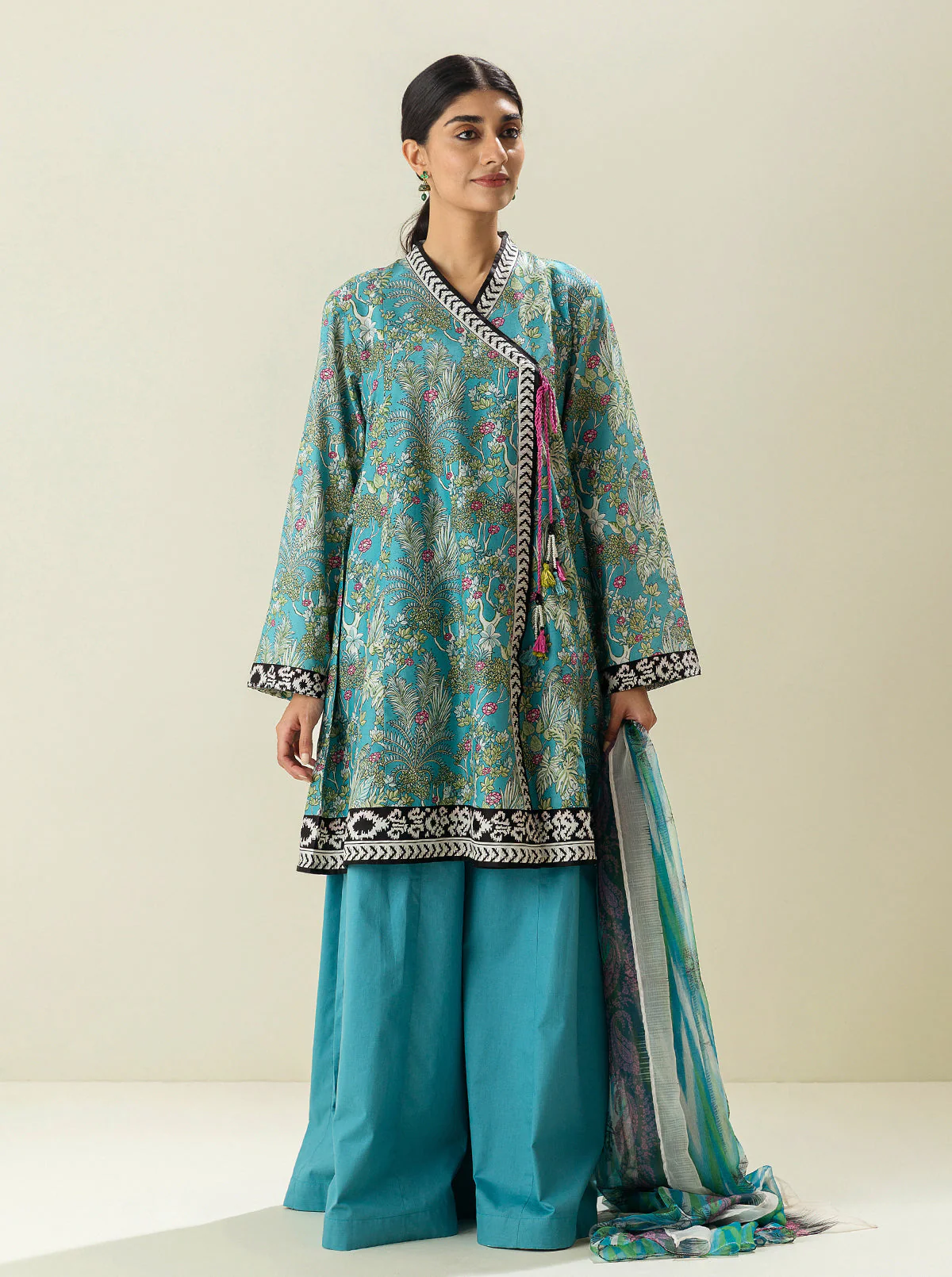 2 PIECE - PRINTED LAWN SUIT - MOONLIGHT VIEWS - Image 2