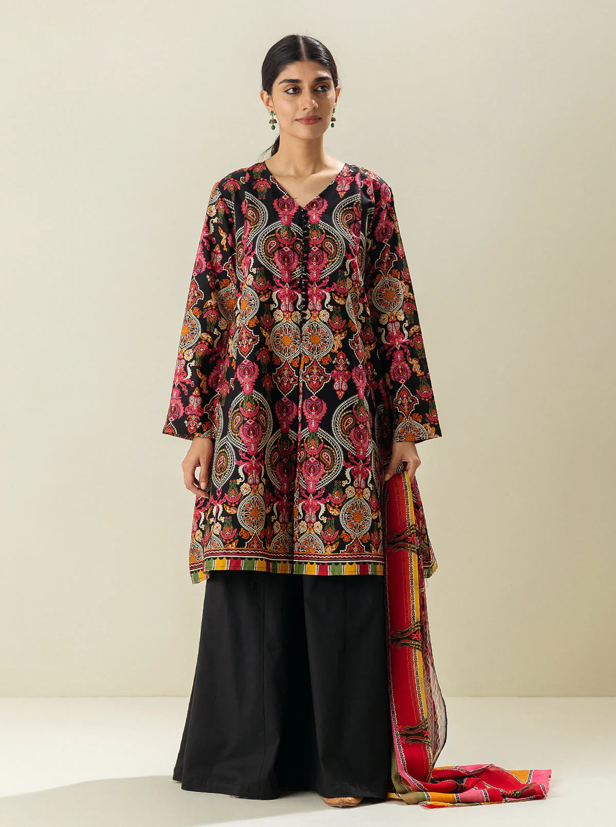 2 PIECE - PRINTED LAWN SUIT - EXOTIC ODYSSEY - Image 2