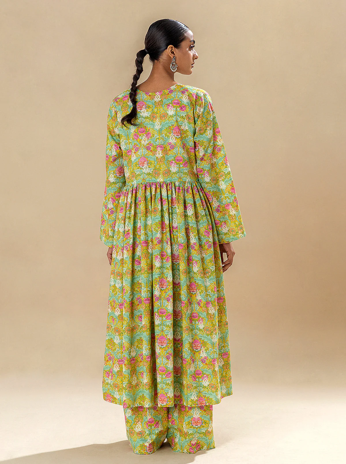 2 PIECE PRINTED LAWN SUIT-EVA GREEN (UNSTITCHED) - Image 3