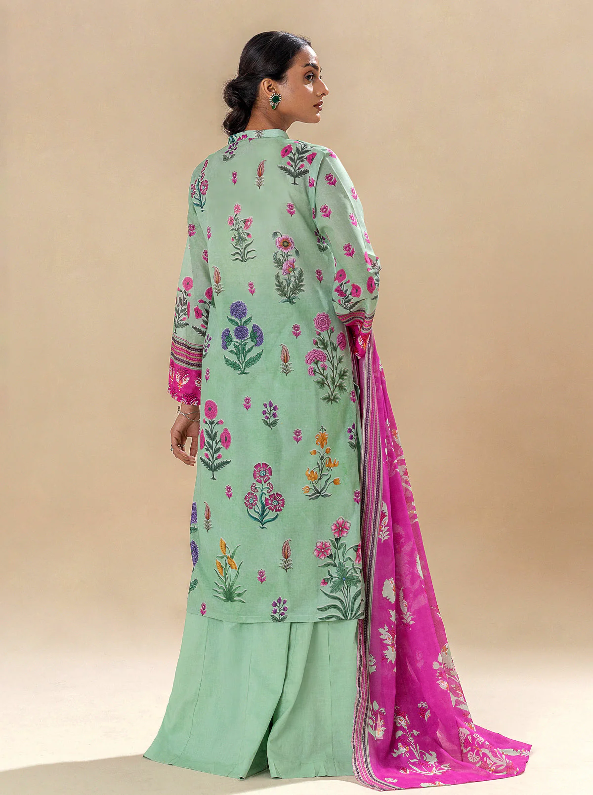 2 PIECE PRINTED LAWN SUIT-MUGHAL ACCENTS (UNSTITCHED) - Image 4