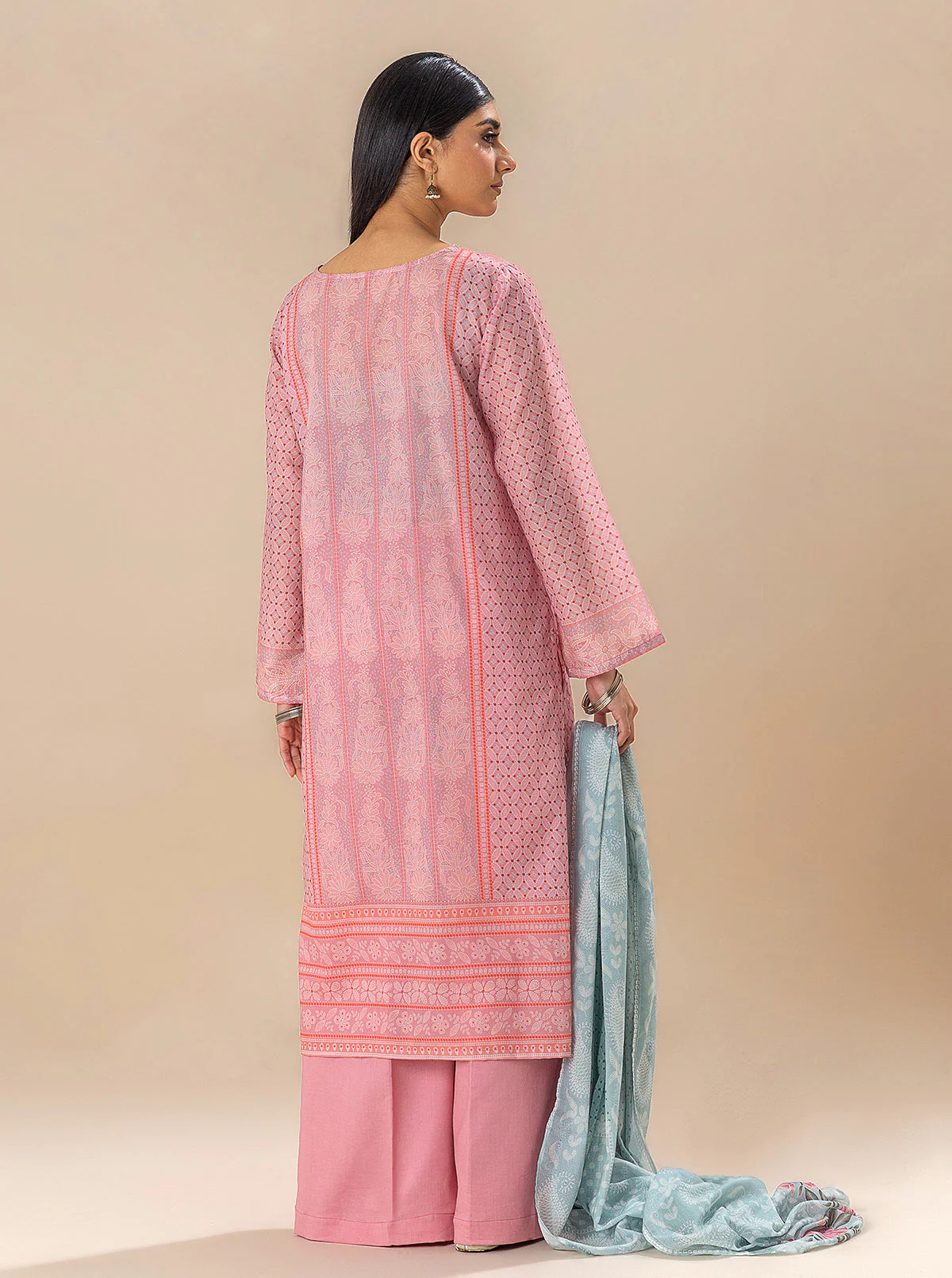 3 PIECE PRINTED LAWN SUIT-SERENE NEEDLE (UNSTITCHED) - Image 6