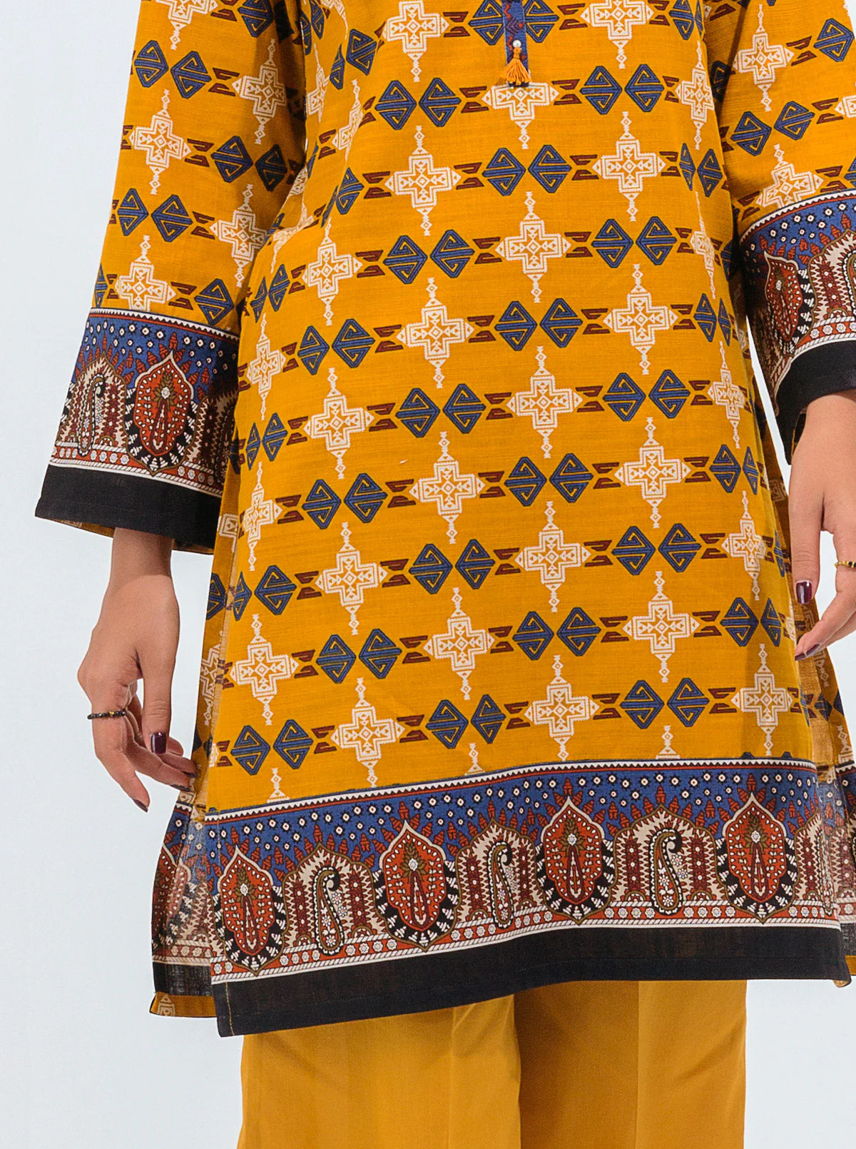 2 PIECE - PRINTED KHADDAR SUIT - SUN SOAKED - Image 2