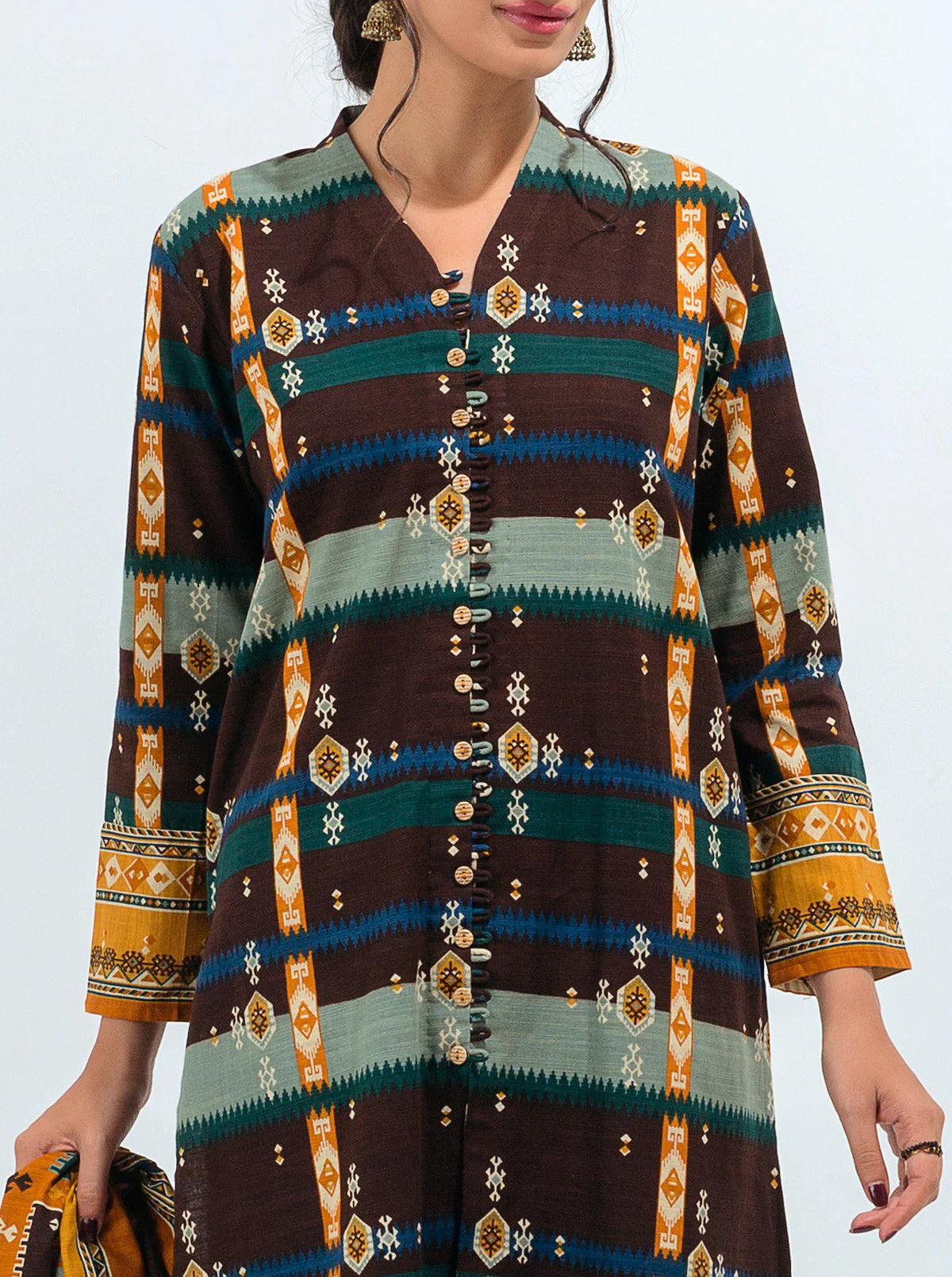3 PIECE - PRINTED KHADDAR SUIT - ALLURING CHARM - Image 6