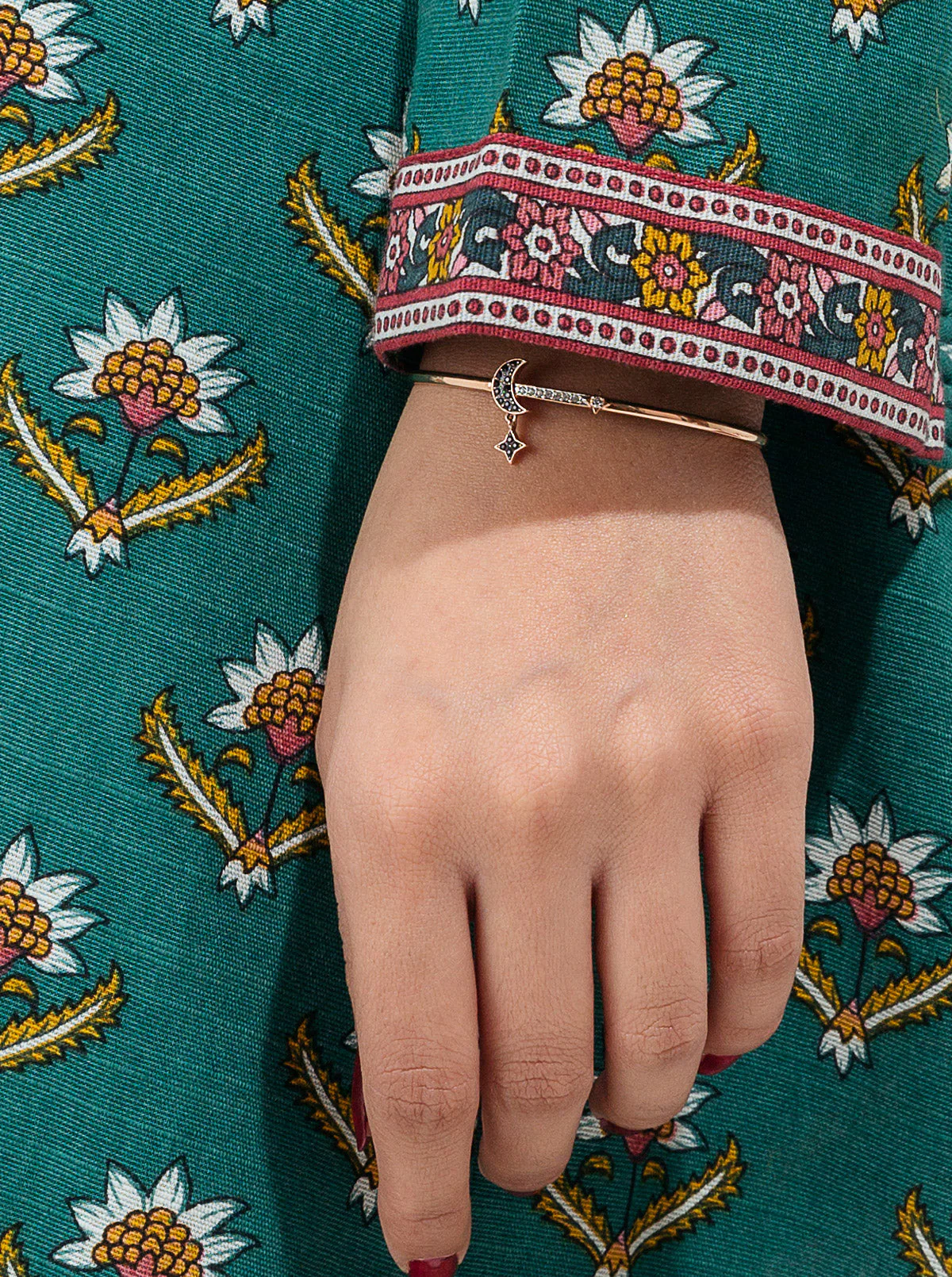 3 PIECE - PRINTED KHADDAR SUIT - HAZY TEAL - Image 4