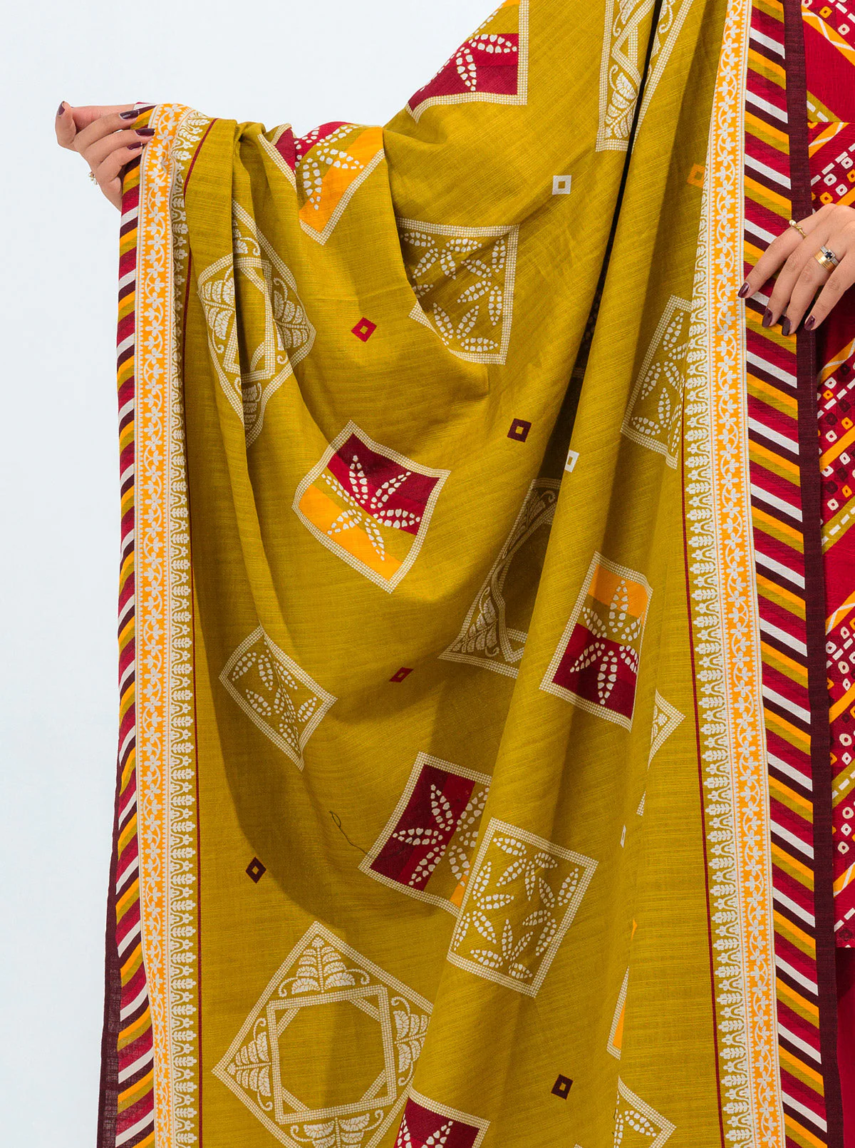 3 PIECE - PRINTED KHADDAR SUIT - FUSION FEST - Image 3