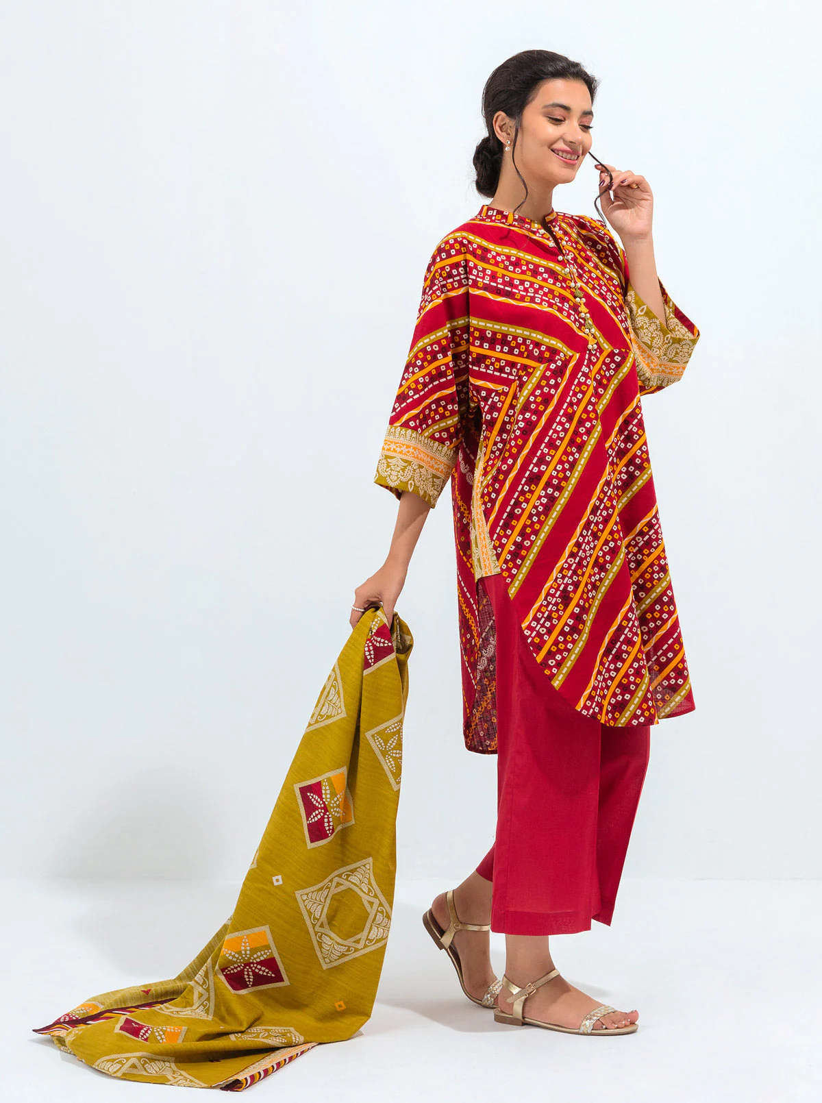 3 PIECE - PRINTED KHADDAR SUIT - FUSION FEST - Image 5