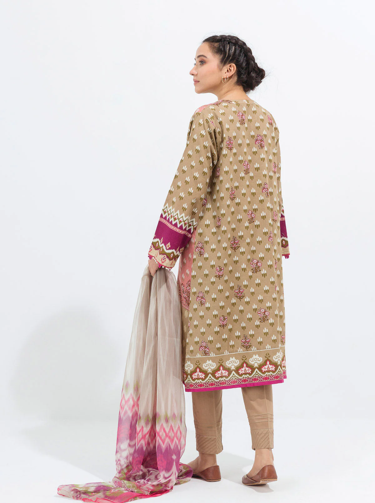3 PIECE - PRINTED KHADDAR SUIT - DELICATE VINTAGE - Image 7